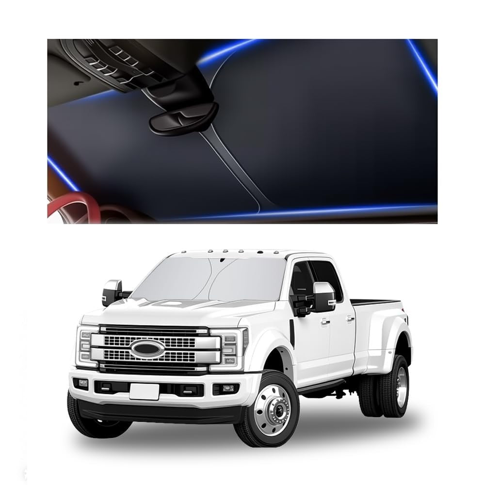 300T Thick Automotive Glass Sunshade with Storage Bag - Keeps Car Cool, Fits For1