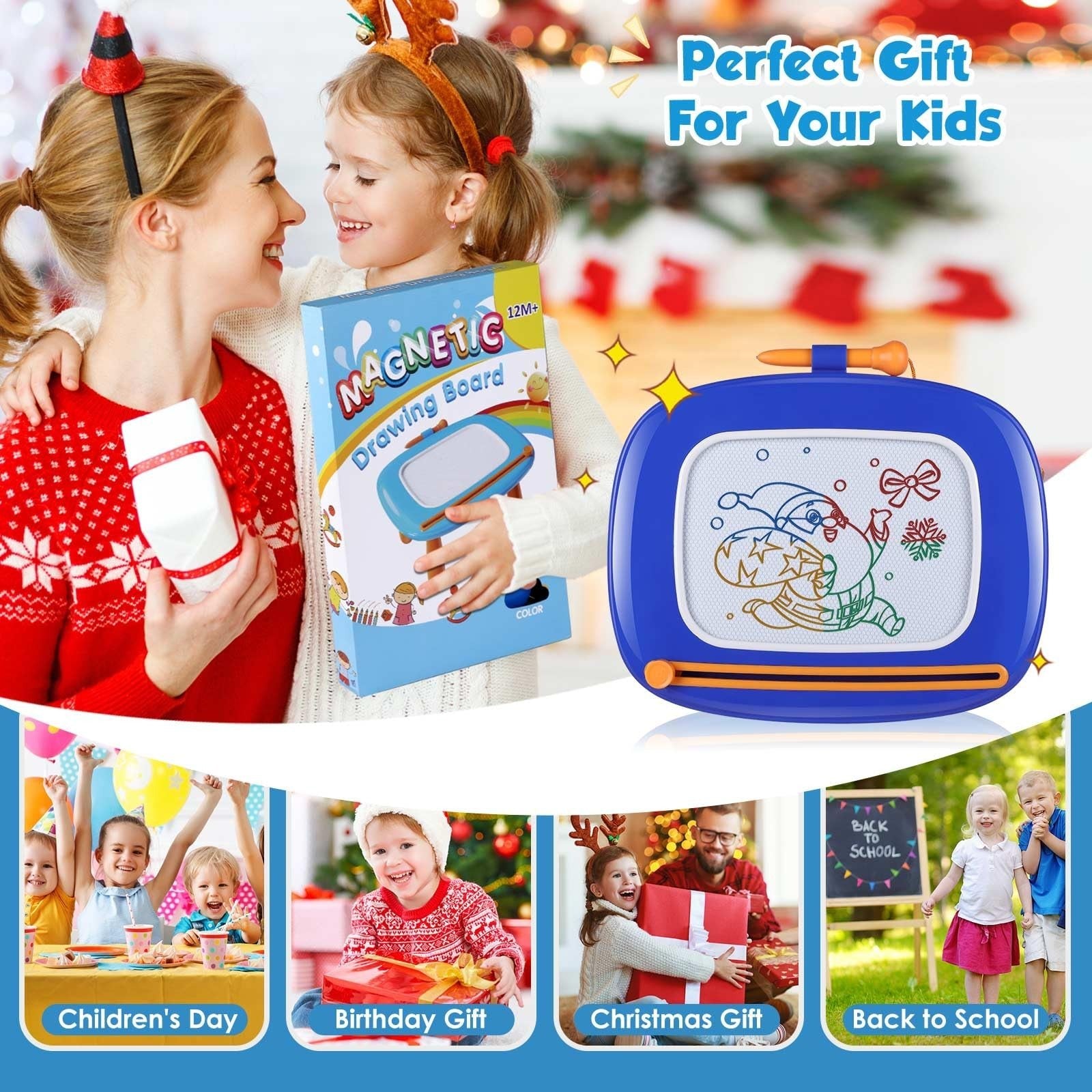 Magnetic Drawing Board for Toddlers - Educational Doodle Pad for Kids 1-3 Years5