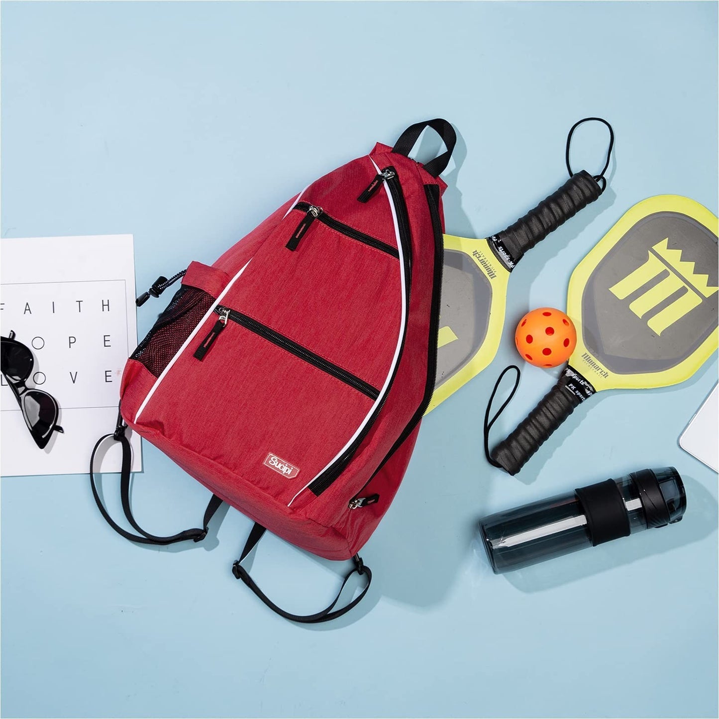 Adjustable Pickleball Backpack with Fence Hook, Large Capacity & Safety Pocket6
