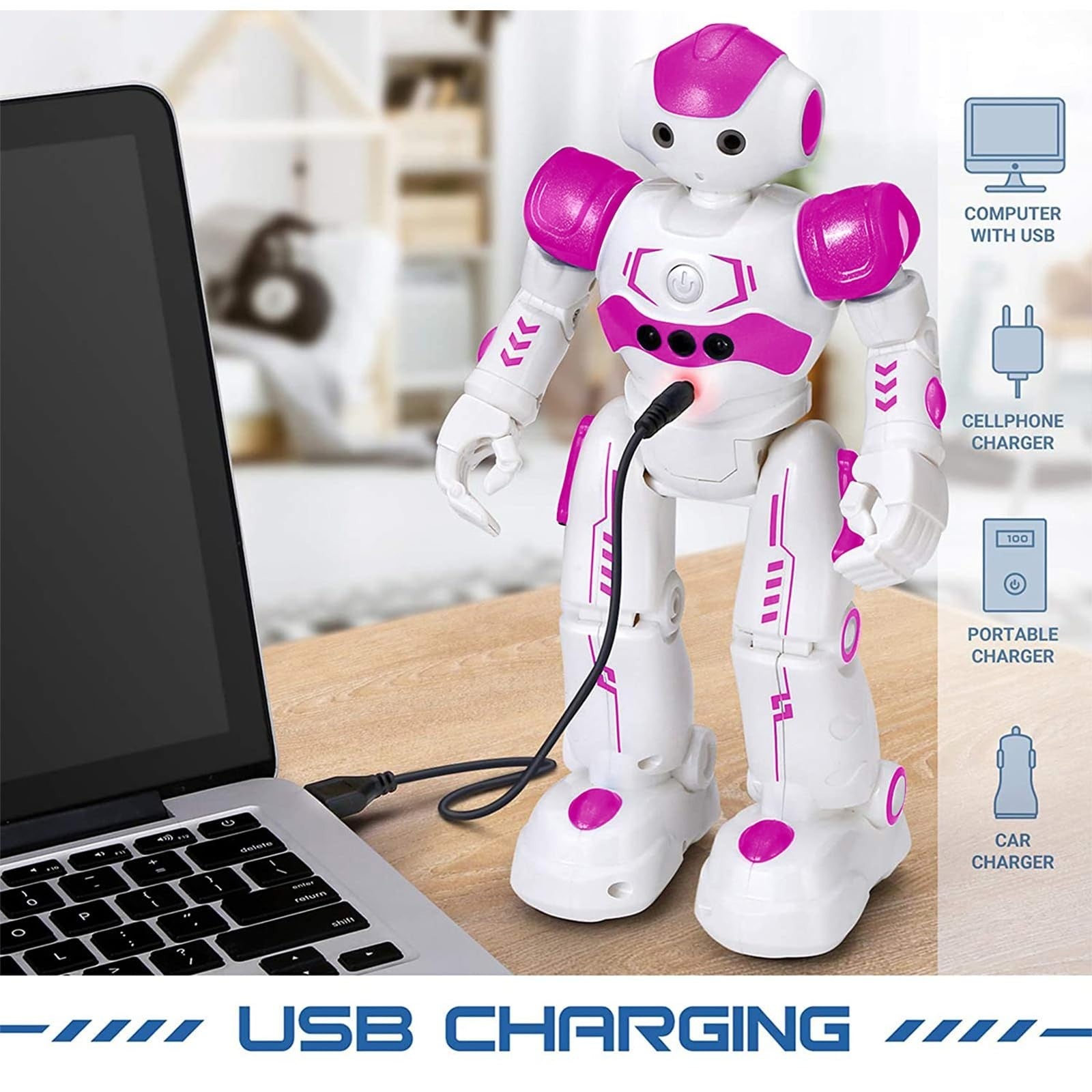 Programmable RC Robot Toy for Kids   Gesture Control, Smart Remote, Gift for Age3