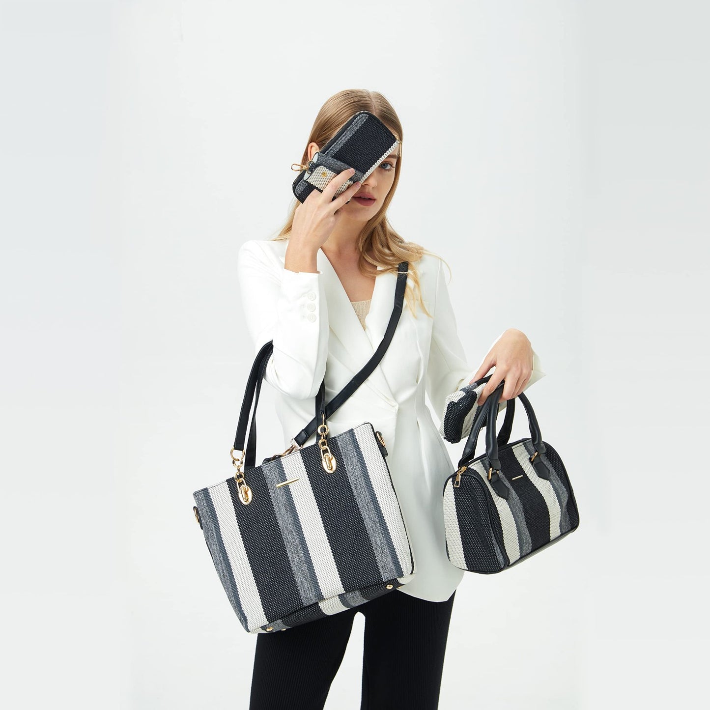 Designer Handbags for Women - Satchel Tote Shoulder Bag, Stylish Top Handle Purs2