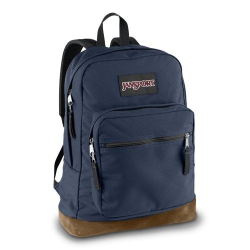Durable Navy Backpack with Classic Design, Padded Laptop Compartment, Travel Rea1