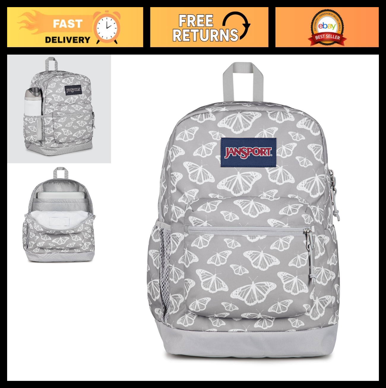 26L Cross Town Plus Backpack   Orange Soda, Durable, Stylish, School & Travel Us0