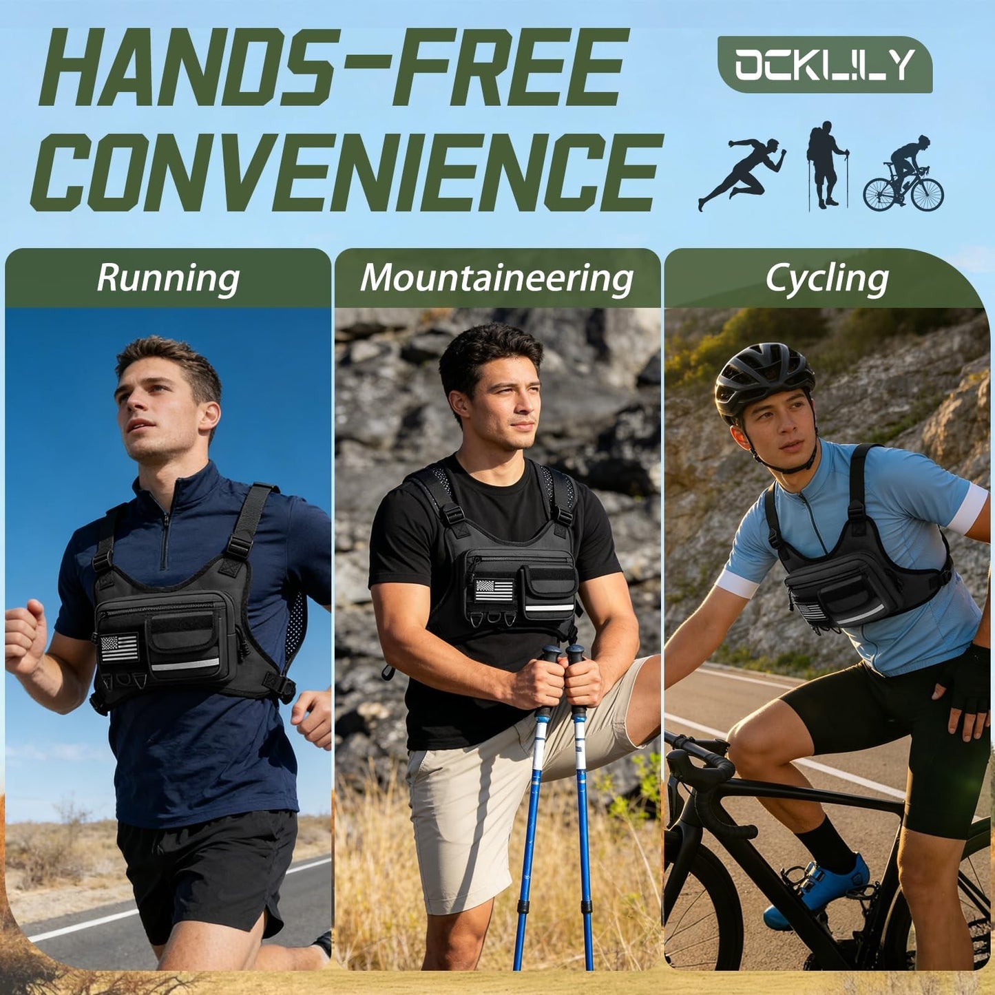 Optimized eBay Title: "Versatile Chest Bag for Outdoor Sports - Running, Cycli4