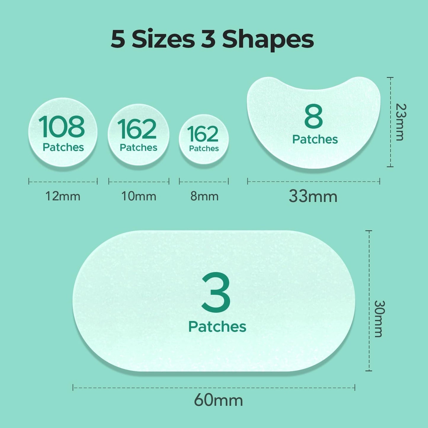 443 Count Hydrocolloid Pimple Patches for Face   Acne Treatment Cover Patch Bulk3