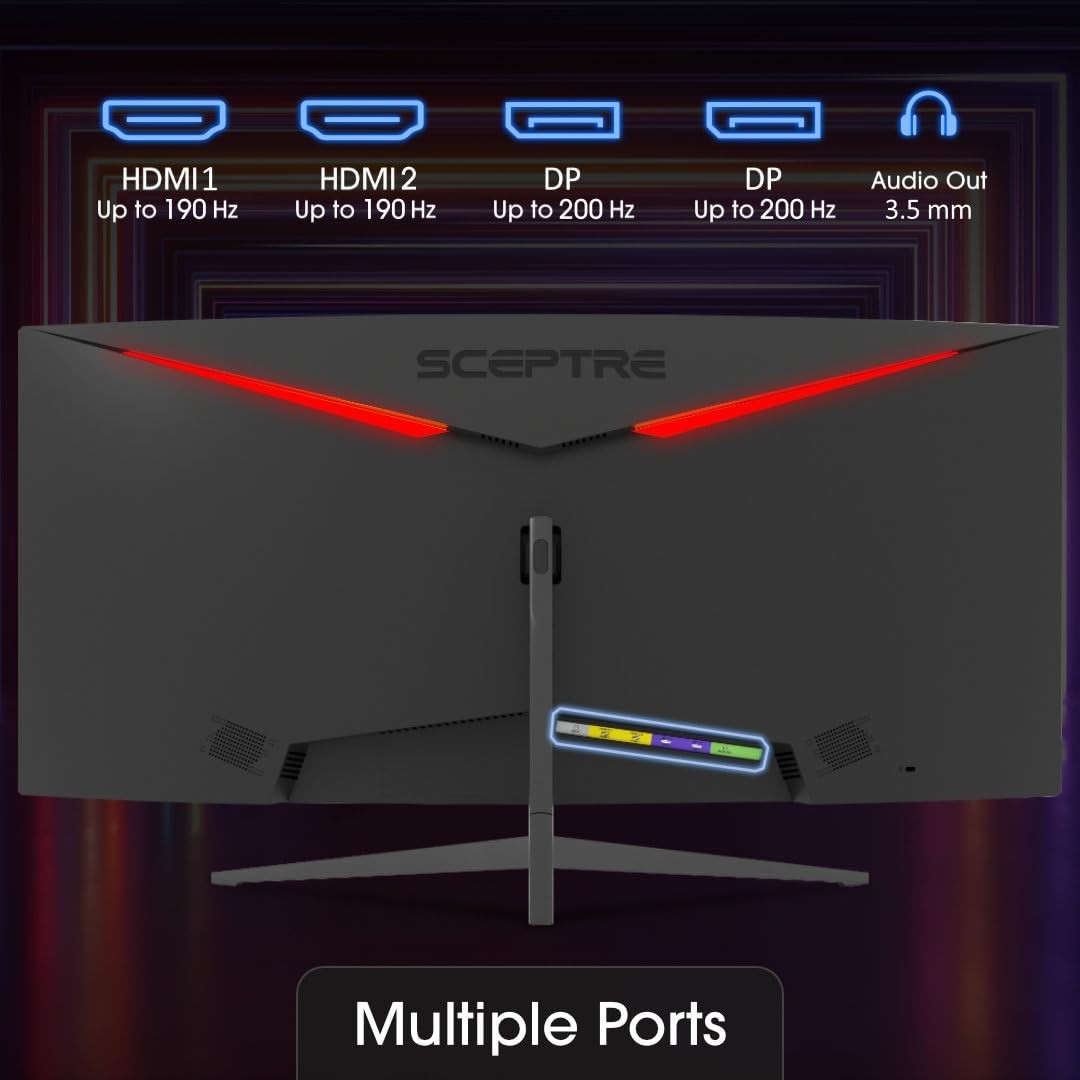 30" Curved Gaming Monitor 21:9 UltraWide 2560x1080 200Hz HDMI DisplayPort Built-7