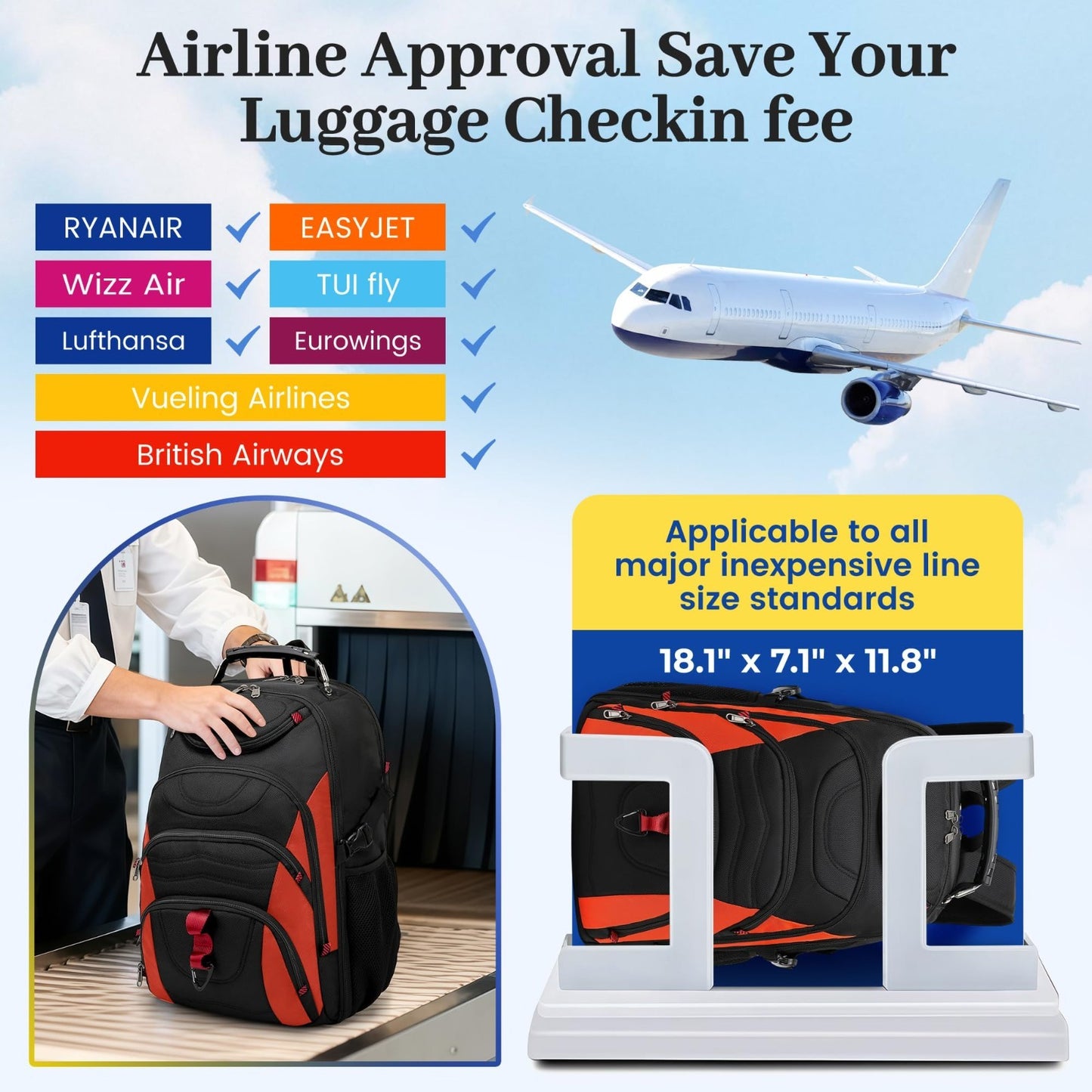 Large 55L Vacuum Seal Backpack for Travel with Pump, Waterproof Carry On Bag7