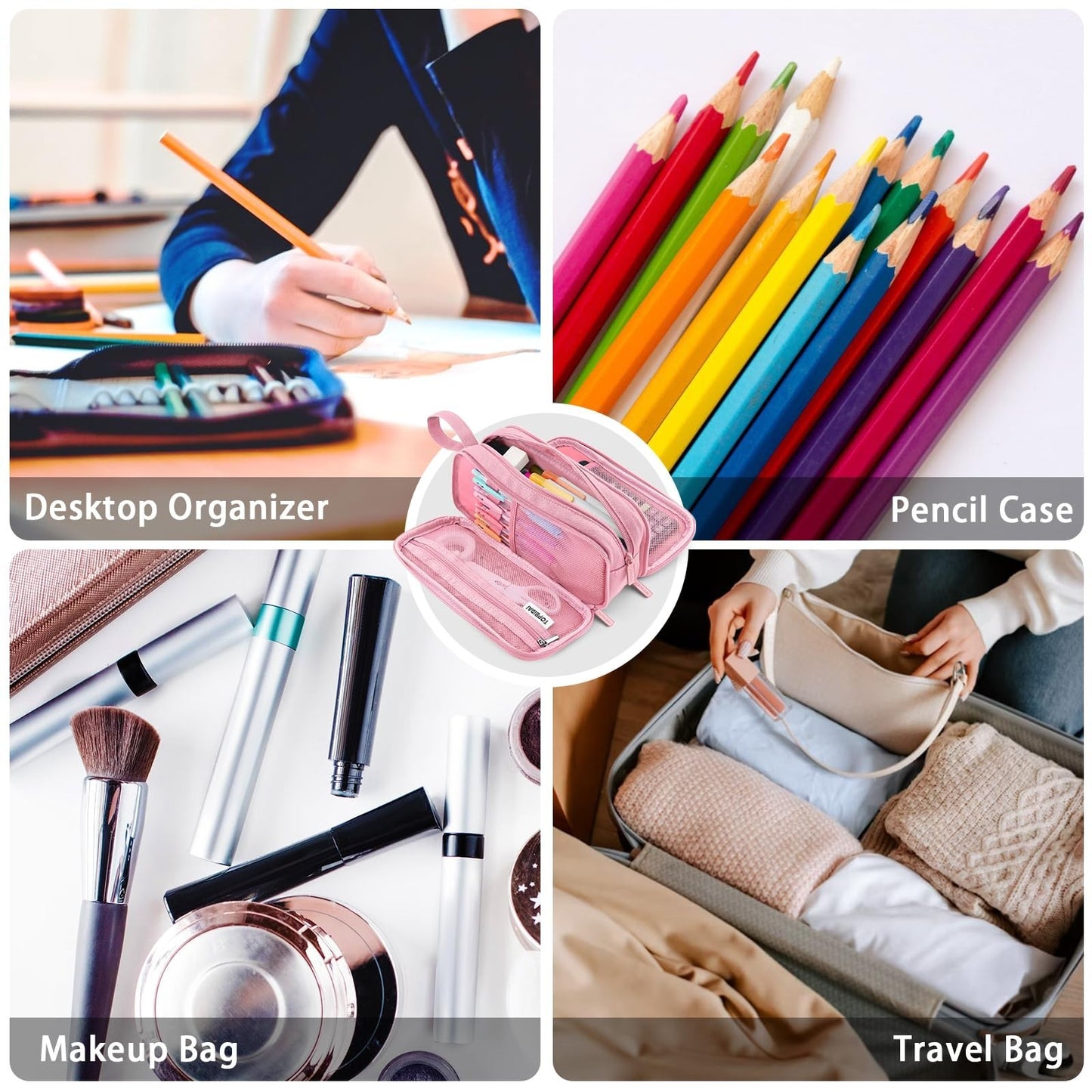 Large Pencil Case Pouch for School, Office, Art Supplies   Unisex Storage Bag7