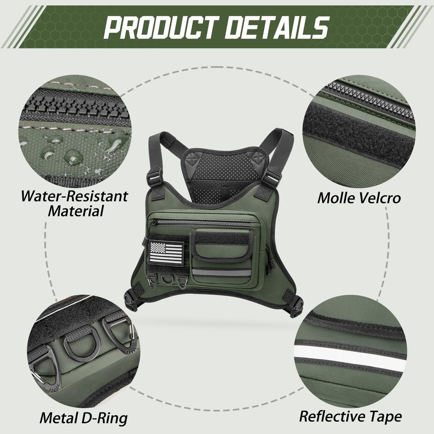 Optimized eBay Title:  "Versatile Chest Bag for Outdoor Sports - Running, Cycli3