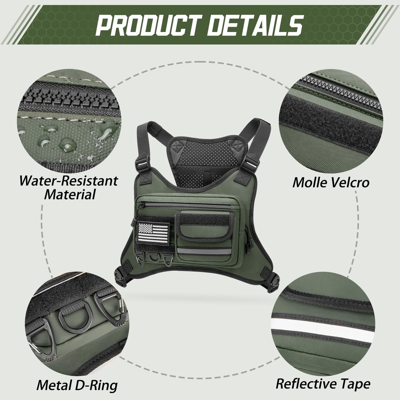 Optimized eBay Title:  "Versatile Chest Bag for Outdoor Sports - Running, Cycli3