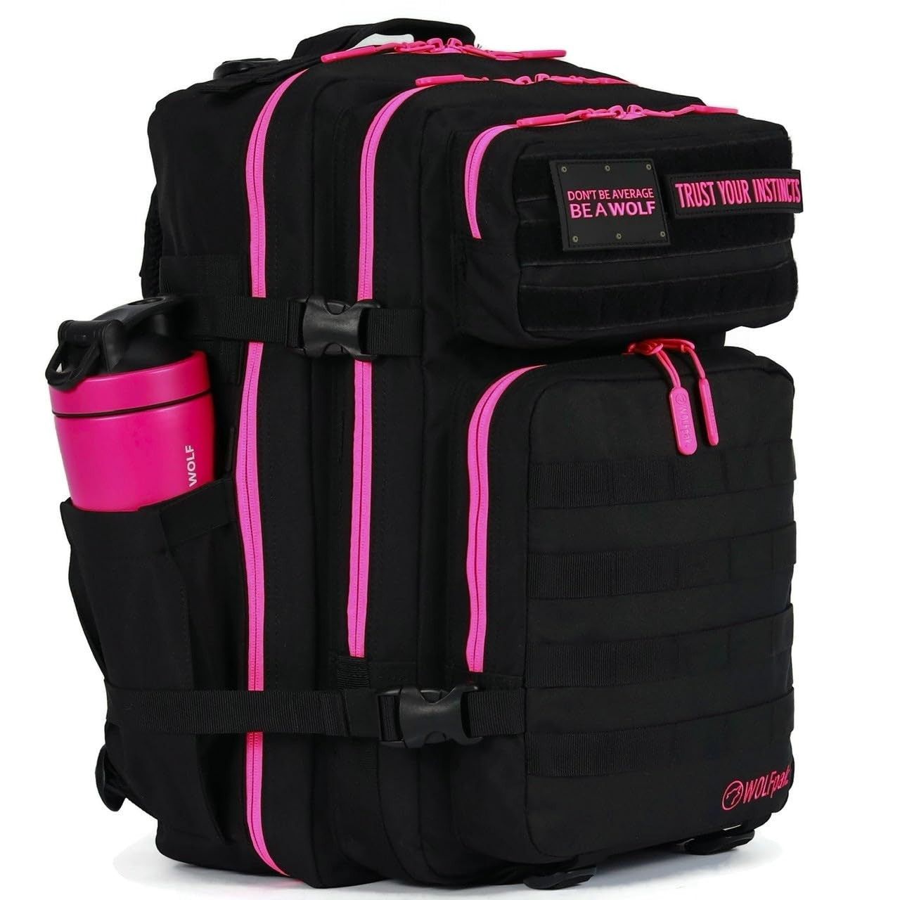 Durable 45L Waterproof Gym Backpack   MOLLE Webbing, Laptop Pocket, 1000D Oxford4