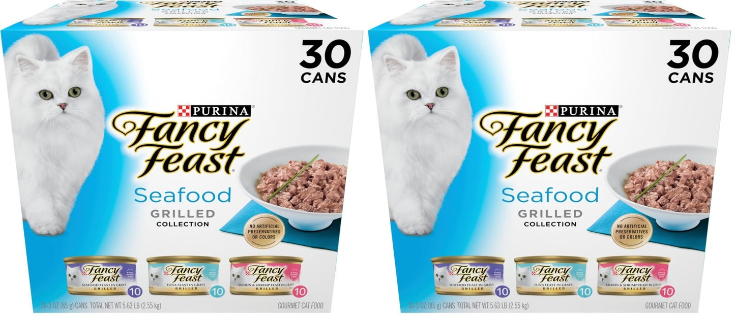 Gourmet Grilled Wet Cat Food Variety Pack   Seafood Collection, 3 oz Cans, 60 Pa1