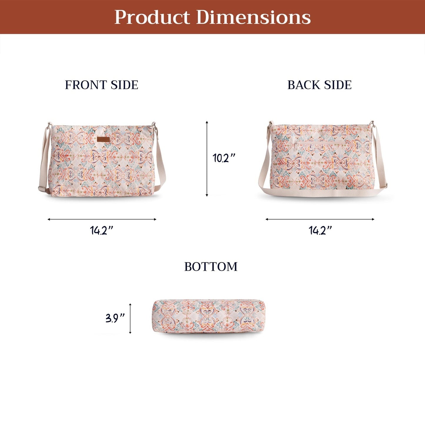 Stylish Women's Cotton Shoulder Handbag   Versatile Tote Bag for Everyday Use3