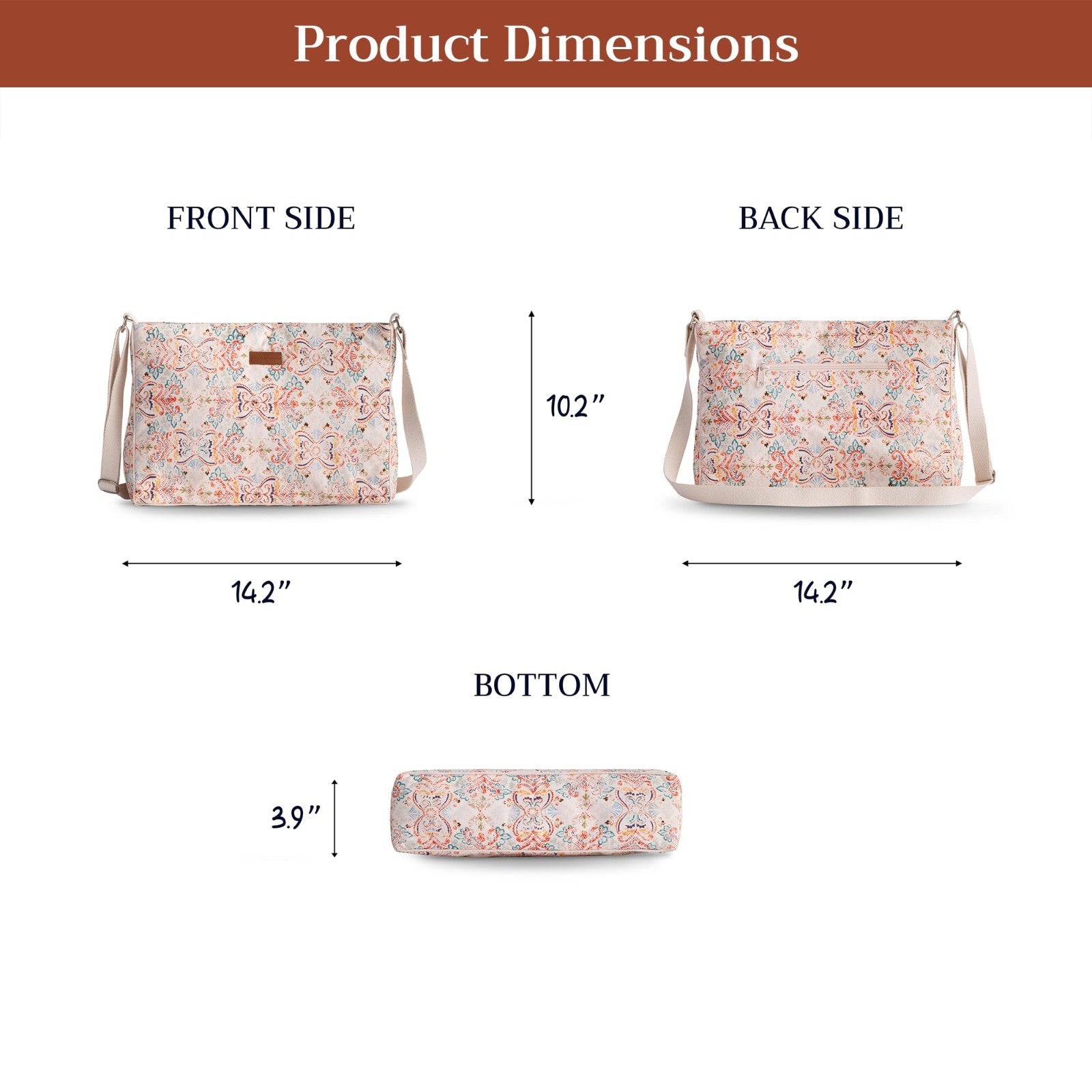 Stylish Women's Cotton Shoulder Handbag   Versatile Tote Bag for Everyday Use3