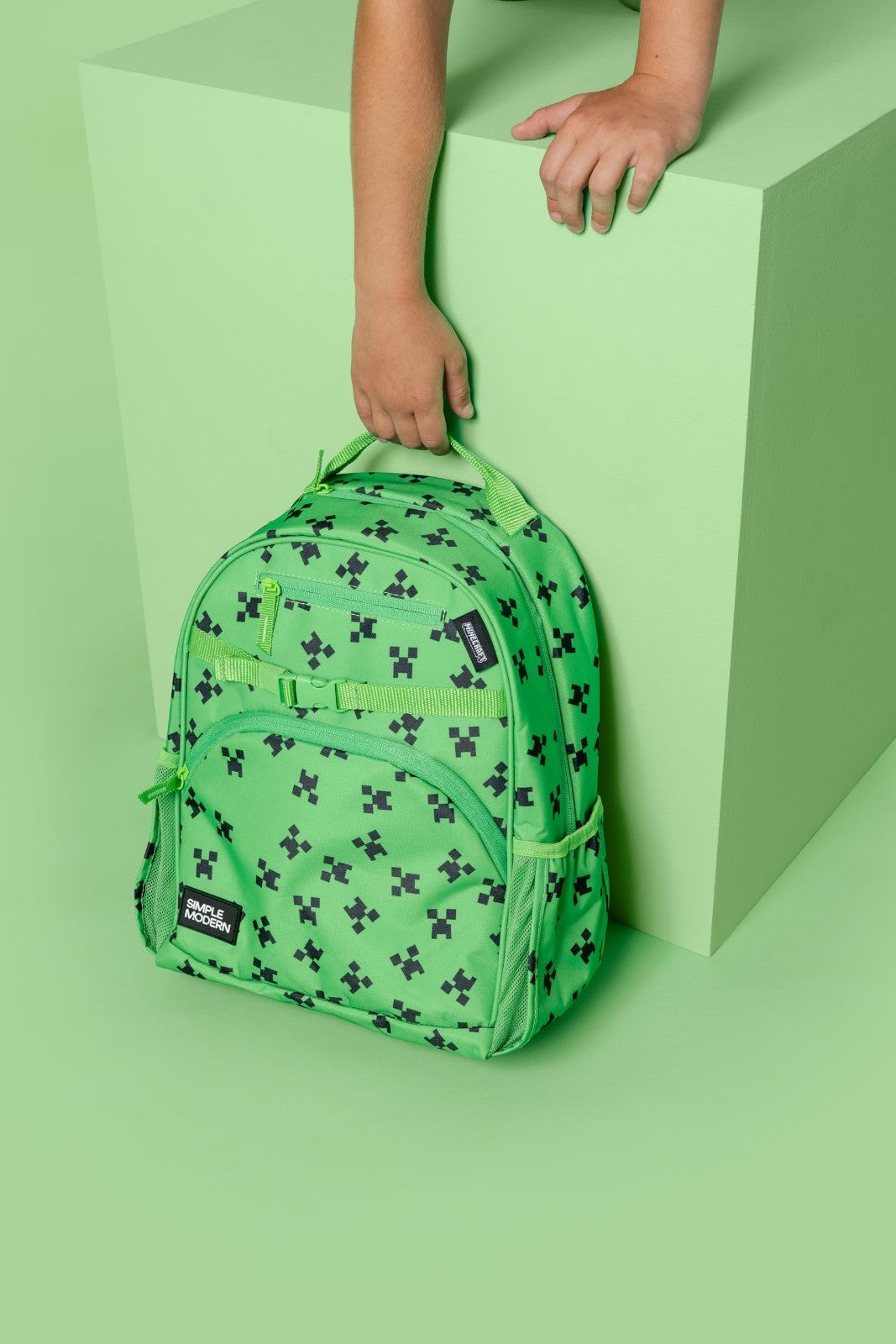 12L Minecraft Backpack for Kids | Cute Creeper Bookbag & Laptop Carrier | Fits L2