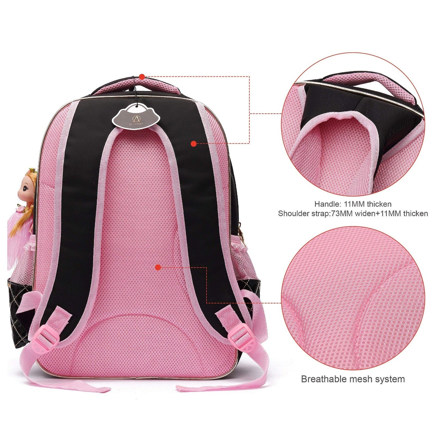 Waterproof Girls Backpack   Cute Toddler School Bag, Small Travel Daypack4