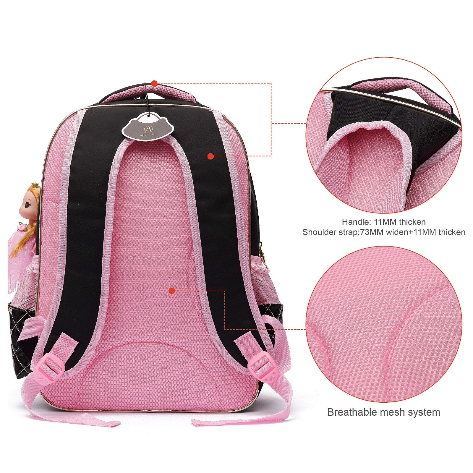 Waterproof Girls Backpack   Cute Toddler School Bag, Small Travel Daypack4