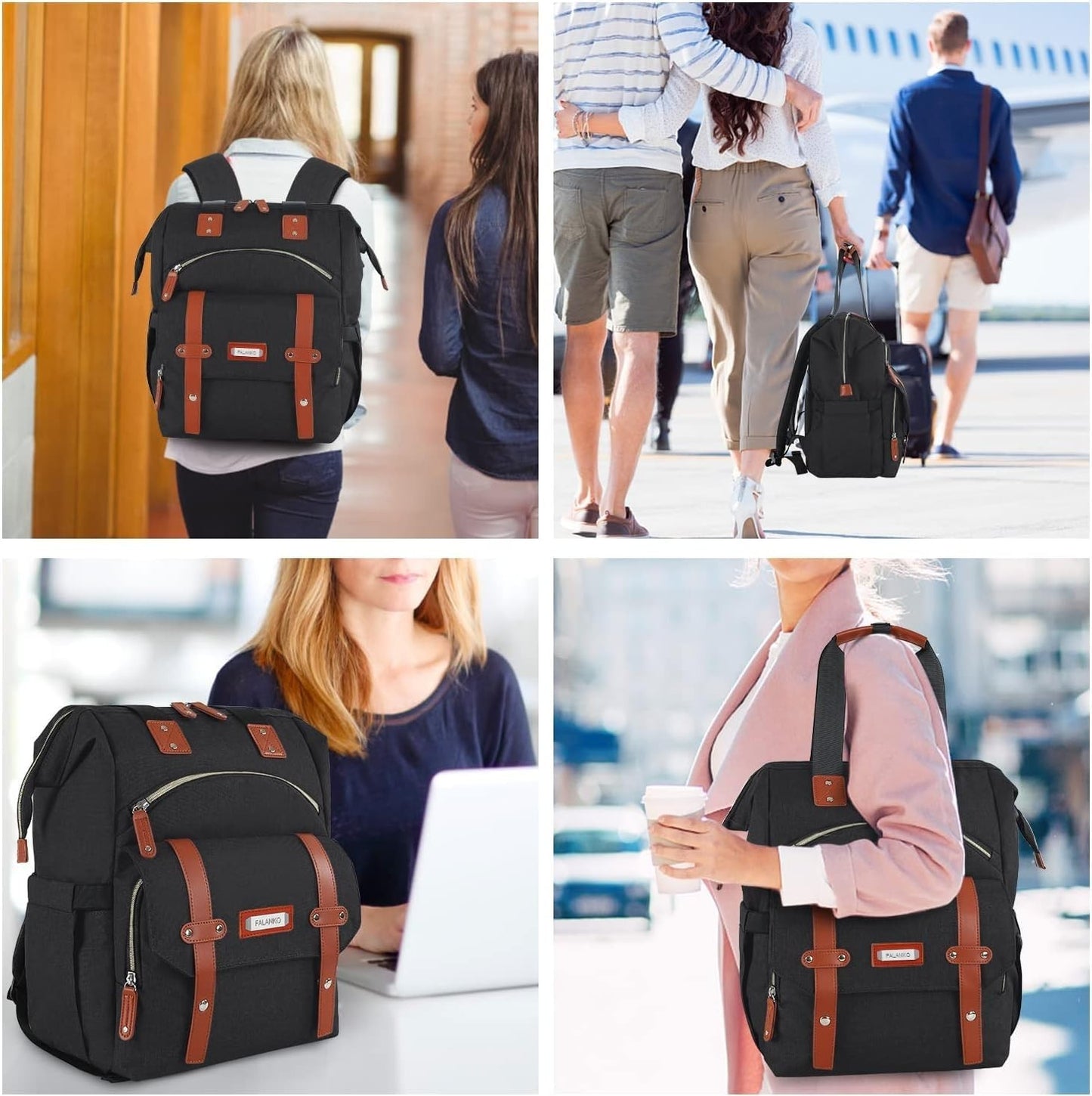 Spacious RFID Anti Theft Laptop Backpack for College, Travel & Work   15.63