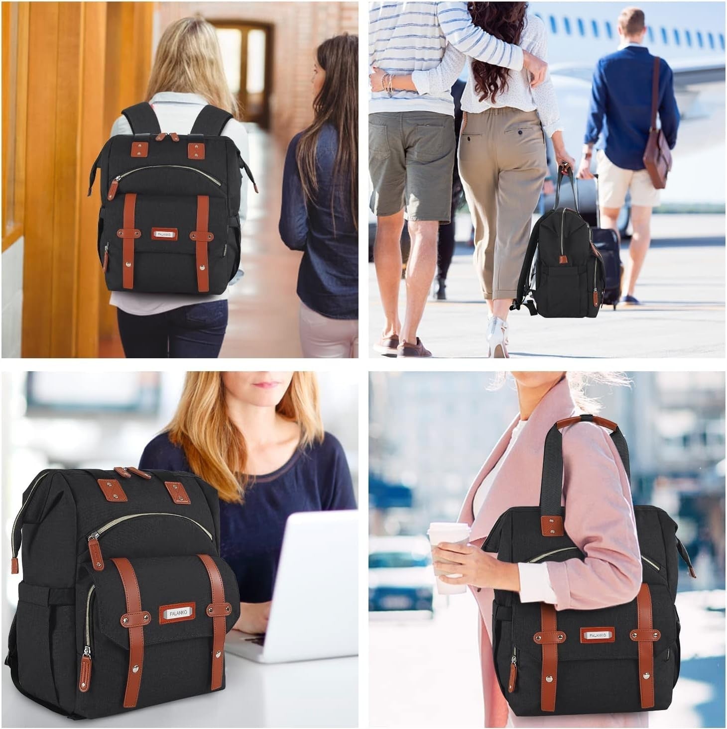 Spacious RFID Anti Theft Laptop Backpack for College, Travel & Work   15.63