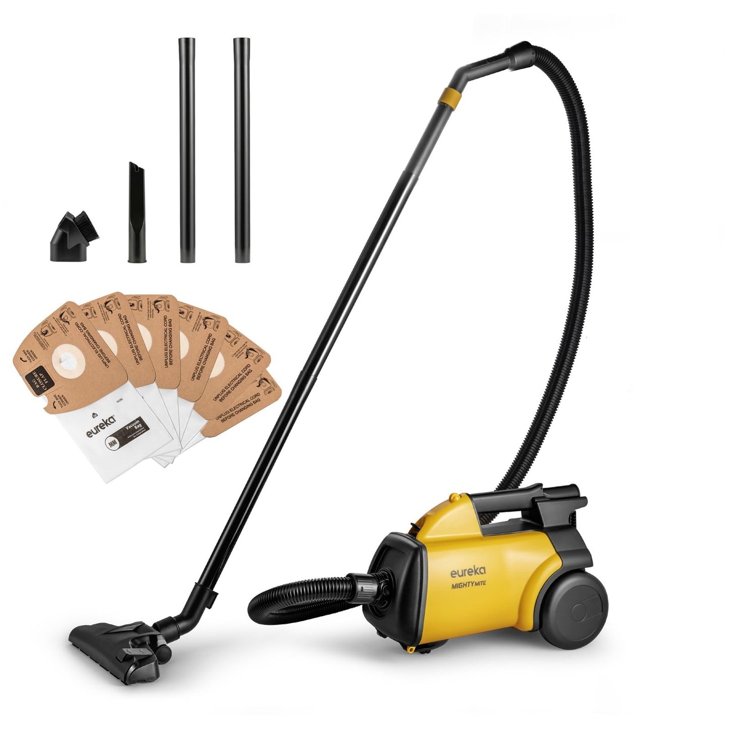 Lightweight Canister Vacuum Cleaner for Home, Compact & Powerful, Yellow1