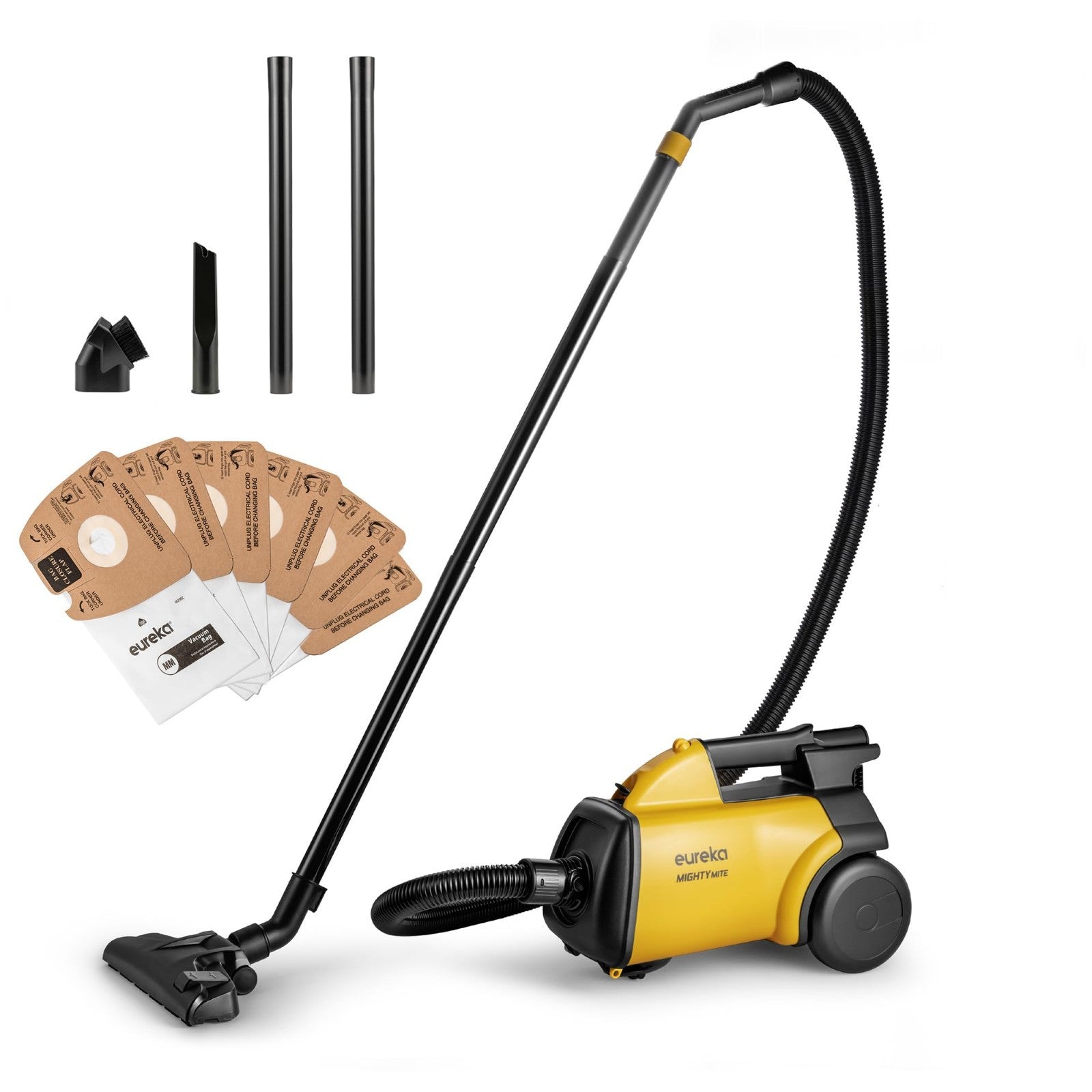 Lightweight Canister Vacuum Cleaner for Home, Compact & Powerful, Yellow1