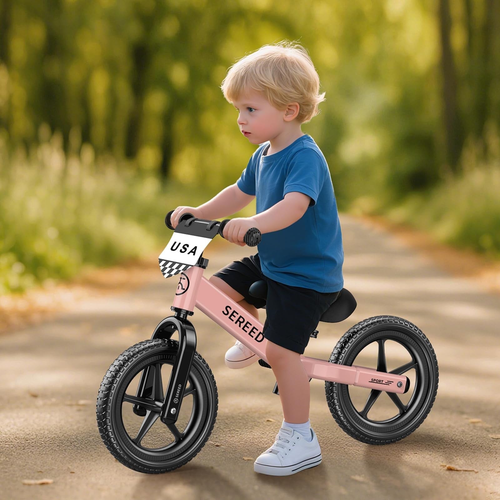 Toddler Balance Bike for 2 5 Years, No Pedal Kids Toy, Adjustable Height, Gift f8