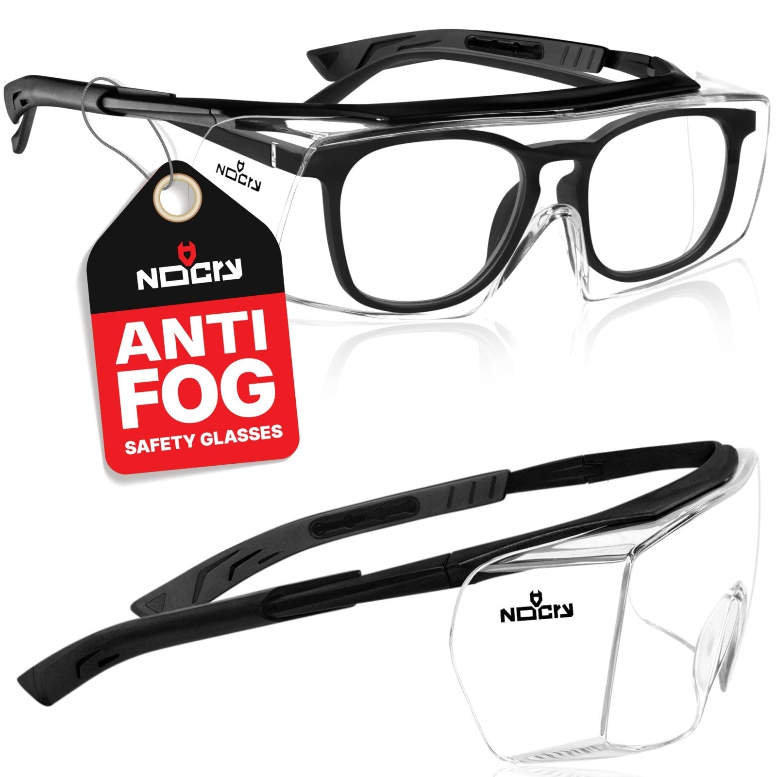 Anti Fog Safety Glasses Over Glasses, Scratch Resistant, UV Protection, ANSI Z871