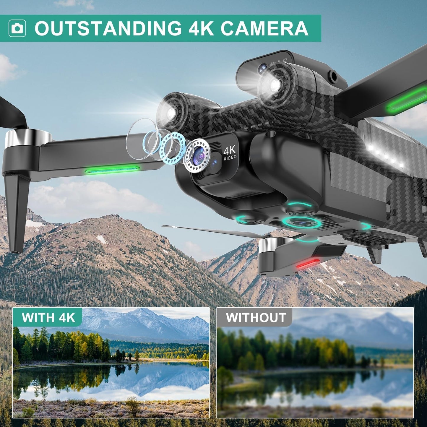 **Optimized eBay Title:**  4K HD Camera Drone for Kids & Adults, Mini RC Quadco2