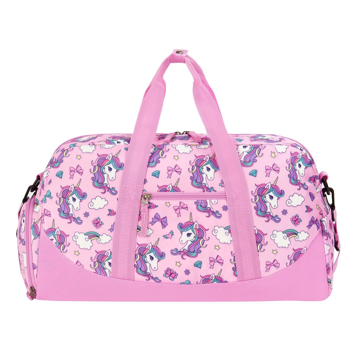 Unicorn Kids Duffle Bag - Girls Overnight Travel Bag with Shoe Compartment, Pink5