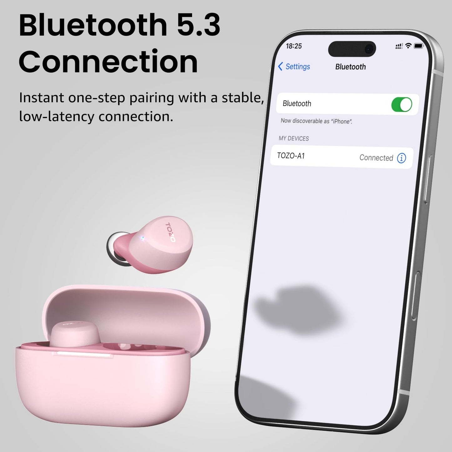 Wireless Earbuds Bluetooth 5.3, IPX5 Waterproof, AI Call Mics, Premium Sound, Ch8