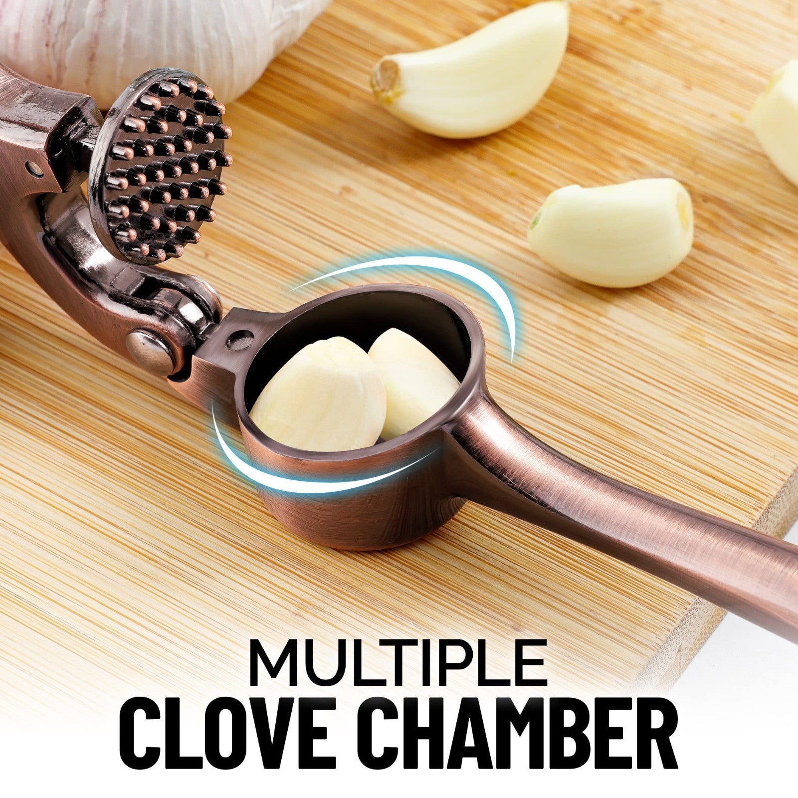 Premium Garlic Press Set   Rust Proof Mincer Tool, Easy Squeeze, Ergonomic Handl6