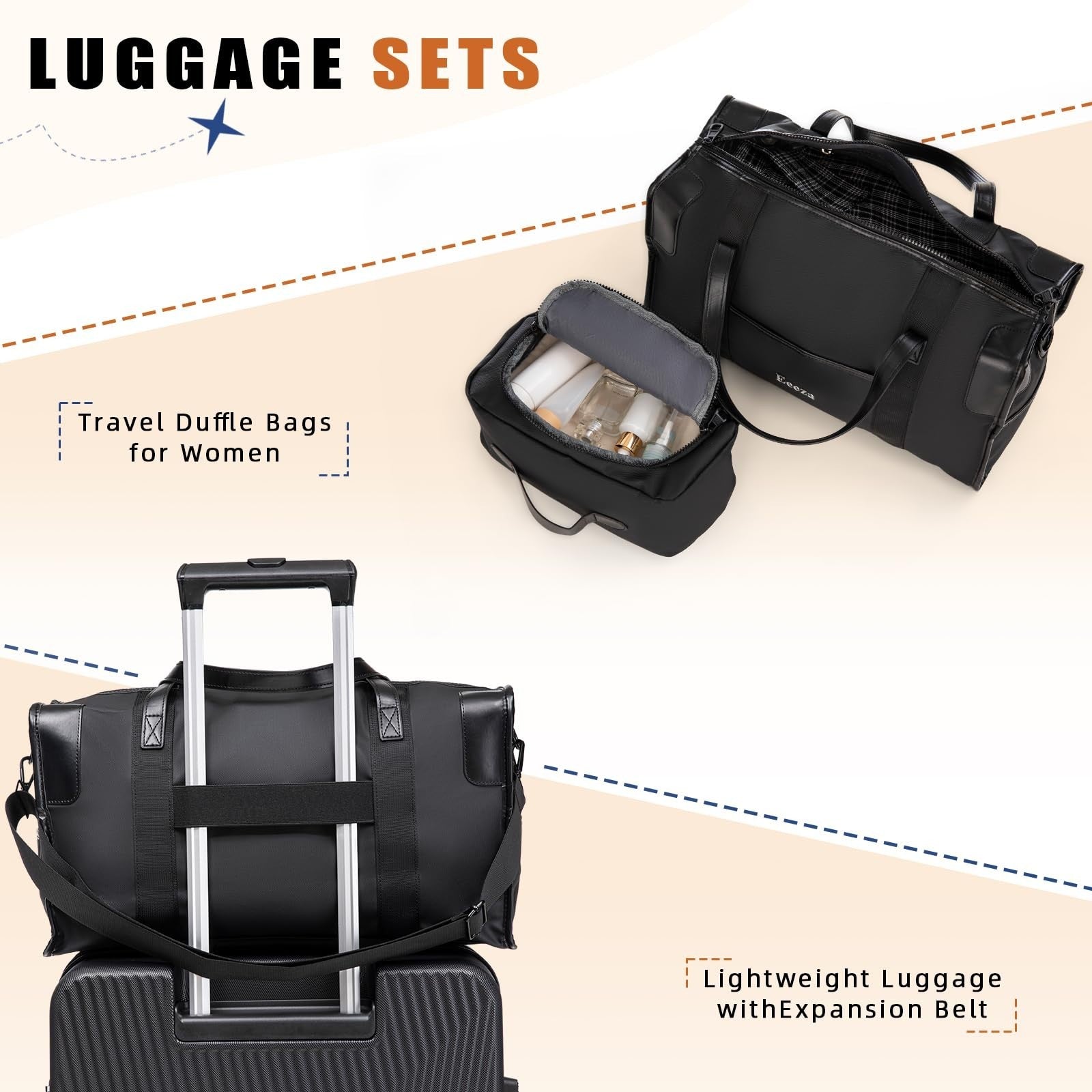 3-Piece Hardcase Carry-On Luggage Set 20" Black - TSA Approved, Scratch Resistan6