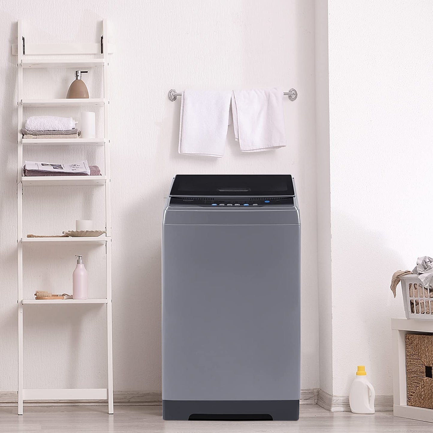 Compact Portable Washing Machine 2.4 Cu.ft LED Washer for Small Spaces Laundry2