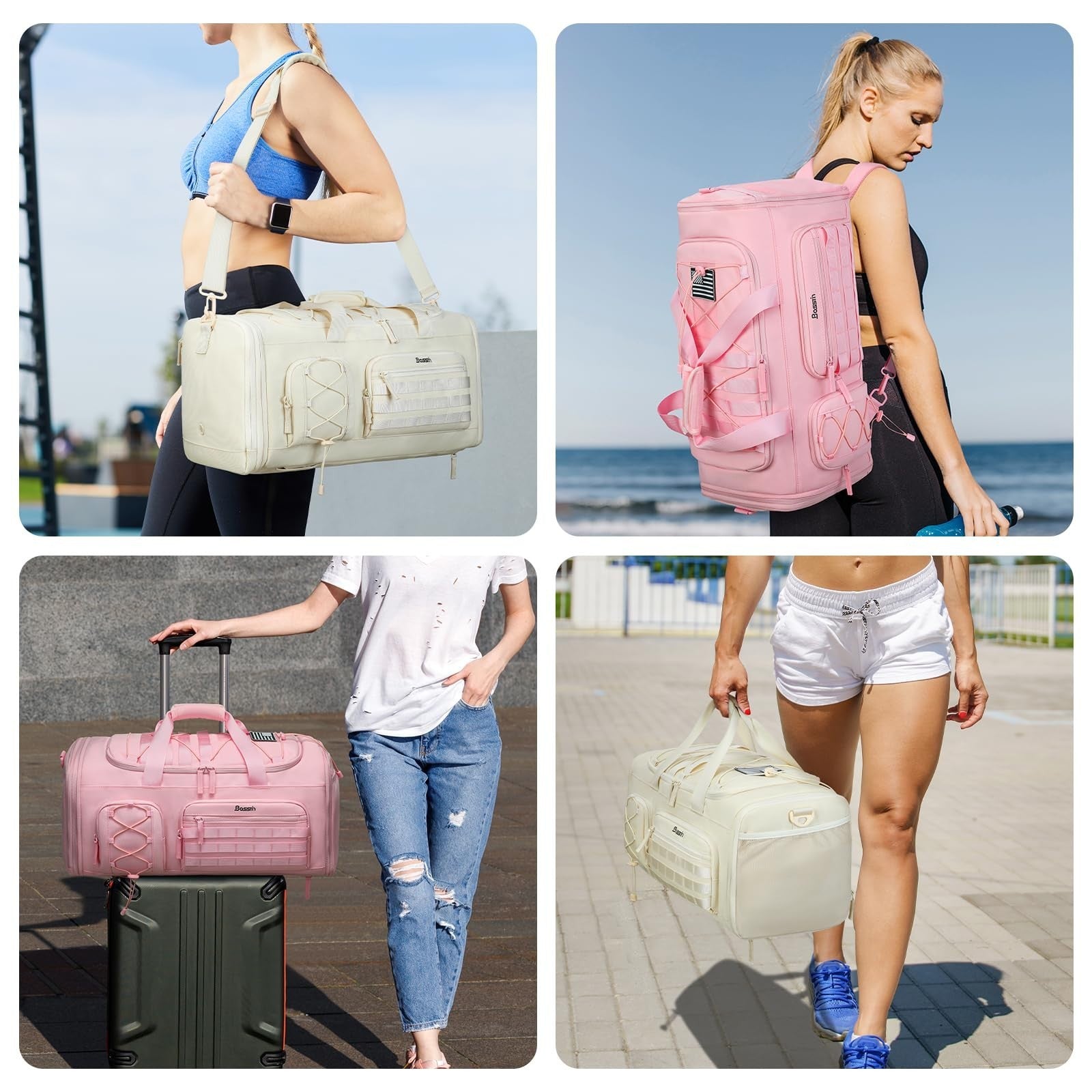 Expandable 45L 50L Gym Bag for Men & Women, Durable Sports Duffle, Travel Tote5