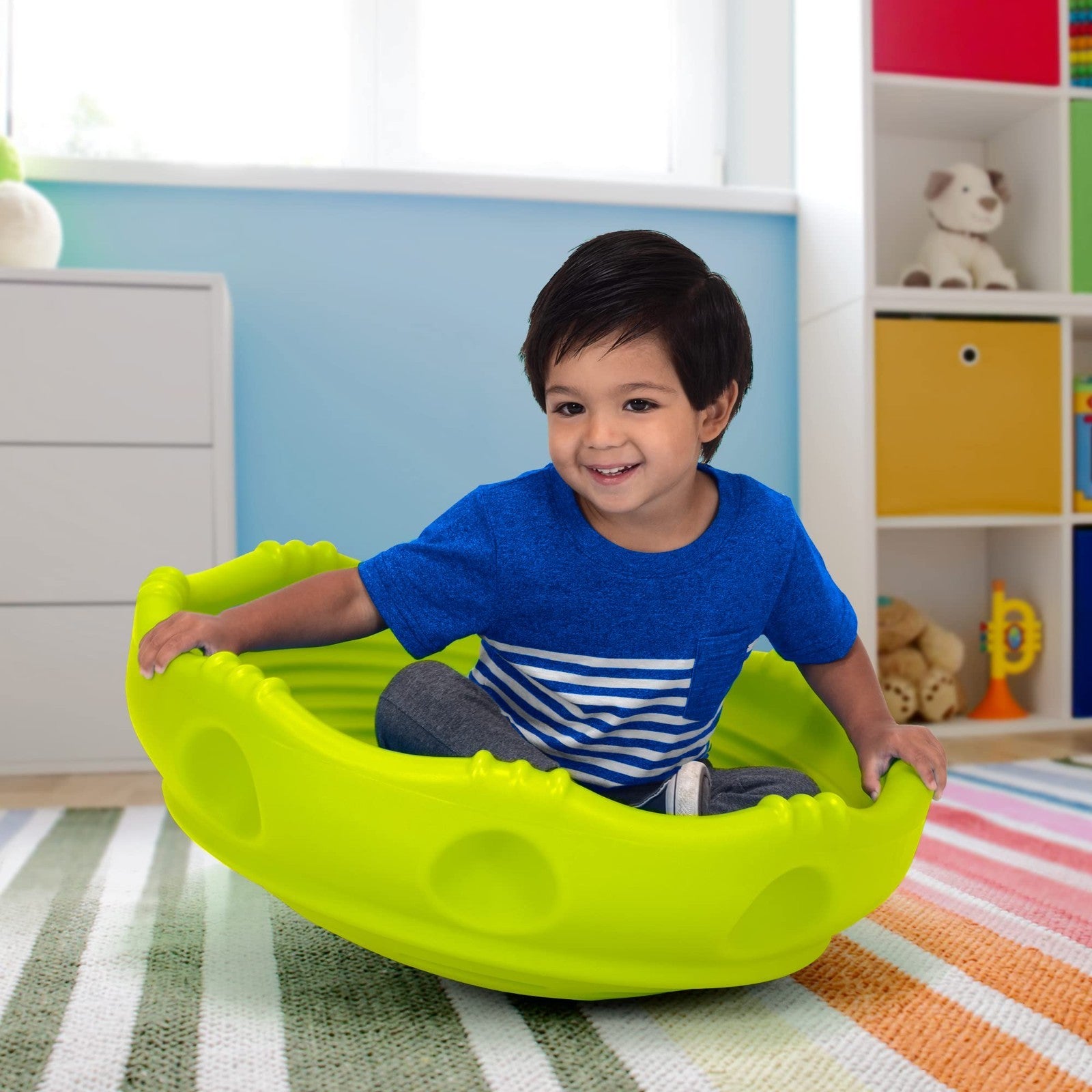 2 Pack Wobble Disk & Climbing Dome for Kids   Indoor/Outdoor Rocking Fun, Multic2
