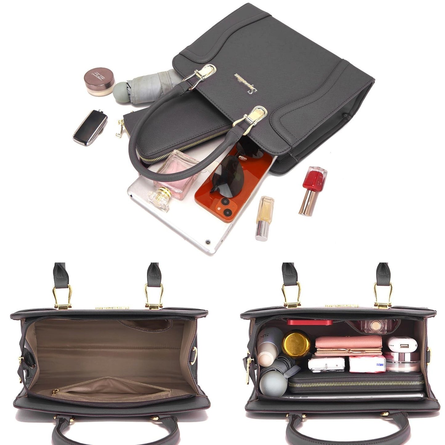 Stylish Women's 3-Piece Handbag Set - Shoulder Bag, Satchel & Wallet - Fashion P5