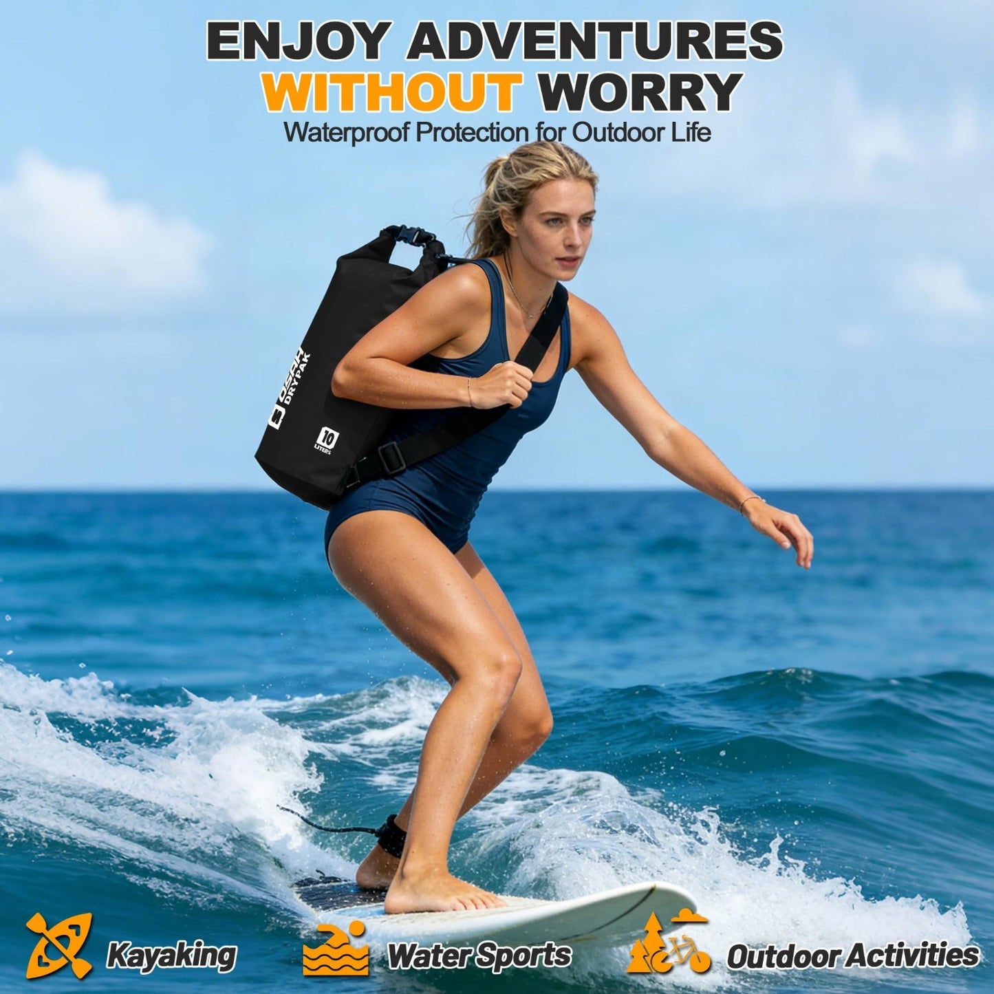 Waterproof Dry Bag - Lightweight Roll Top Backpack 5L/10L/20L/30L/40L for Travel6