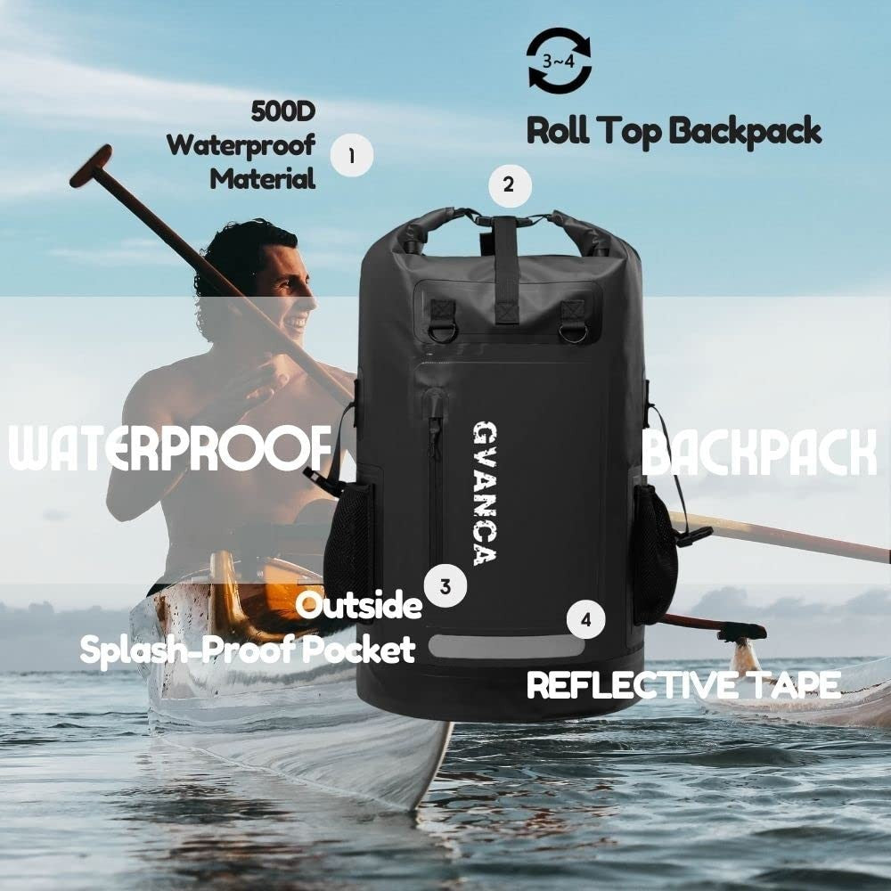 Waterproof 35L Kayak Dry Backpack - Floating Dry Sack for Boating, Camping, Fish2