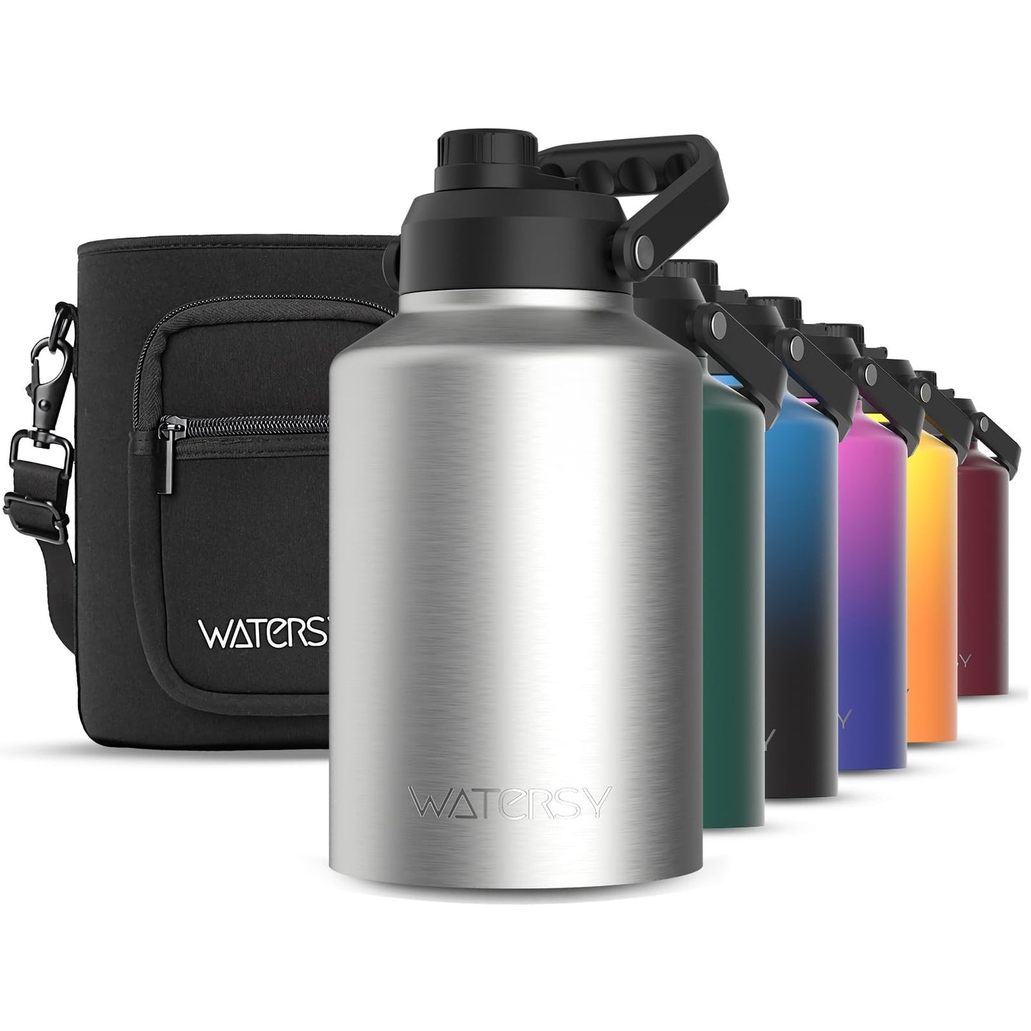 128oz Insulated Water Bottle - BPA Free, Leak Proof, Keeps Cold 48H, Large Jug f0