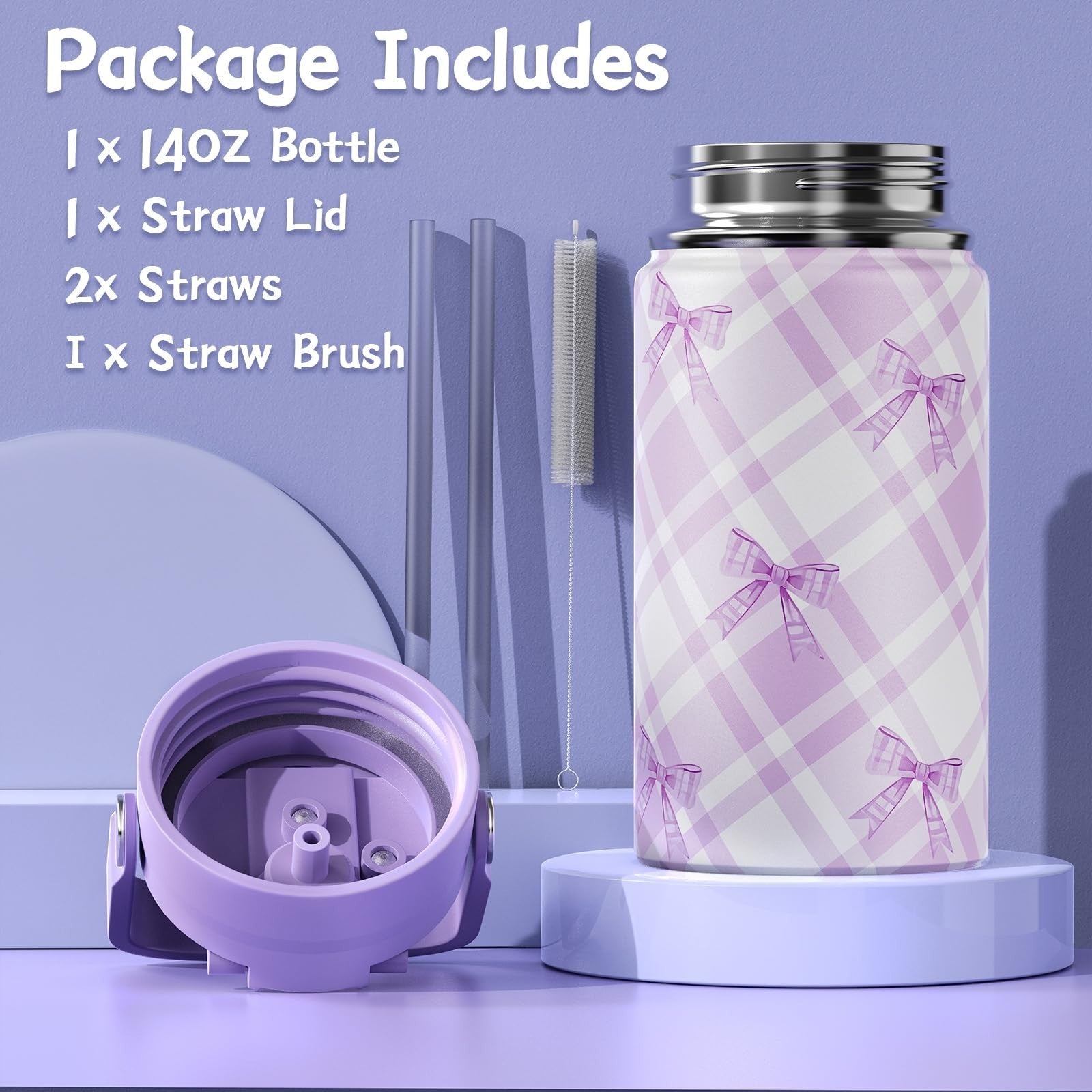 Girls Backpack Set 9PCS with Lunch Bag, Pencil Case, Bento Box & Water Bottle  5