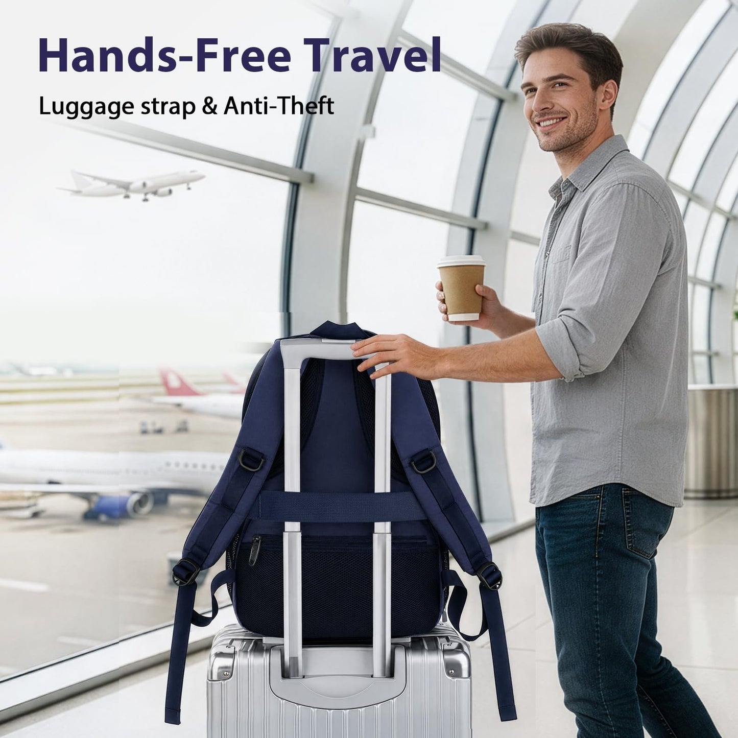 Travel Backpack for Men, Anti Theft Pocket, TSA Friendly, Durable & Stylish Bag4