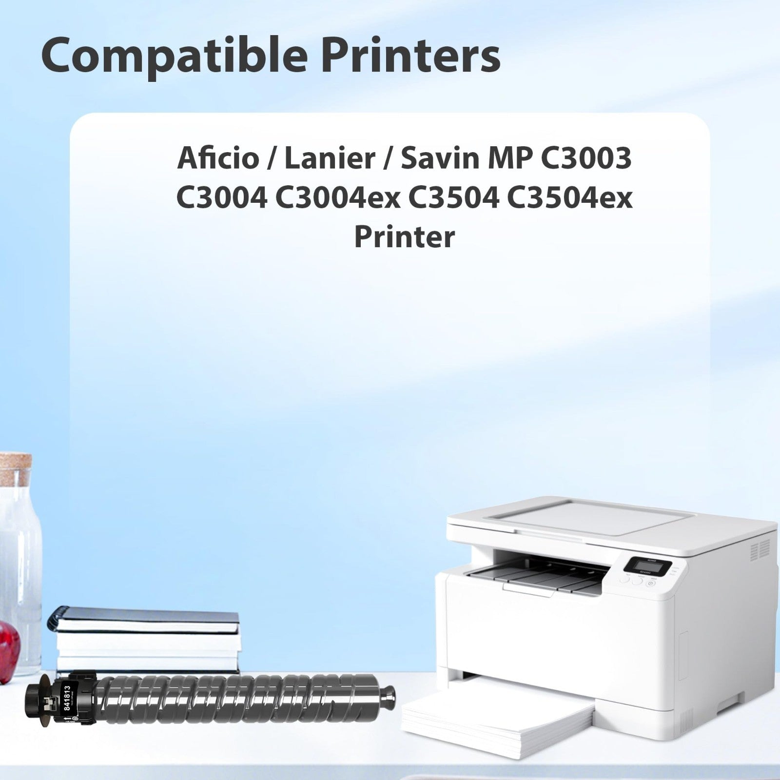 High-Yield Black Toner Cartridge Replacement for MP C3003 C3004 C3503 C3504 Prin2