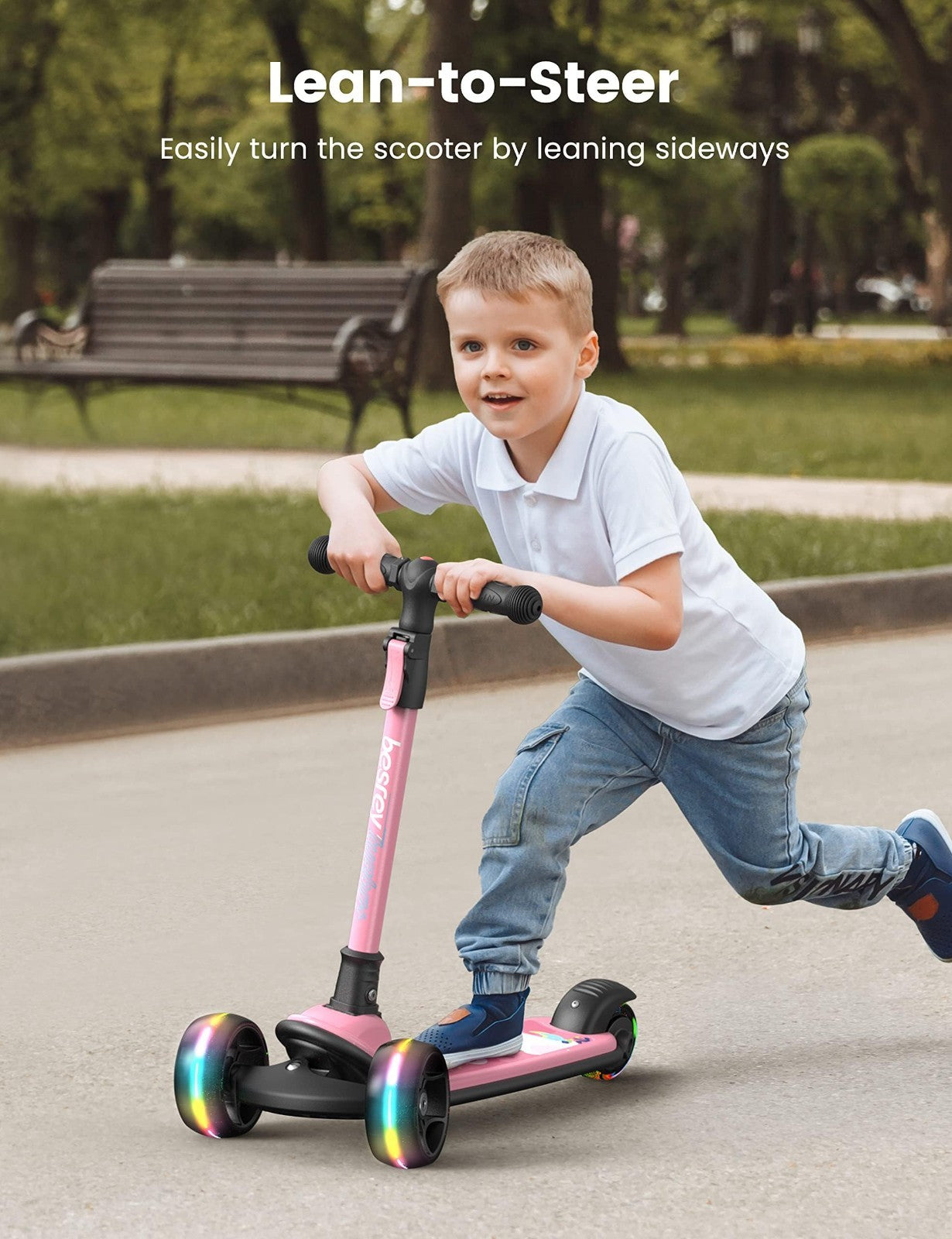 3-Wheel Kids Scooter Ages 3-10, Adjustable Height, Safe & Sturdy Design5