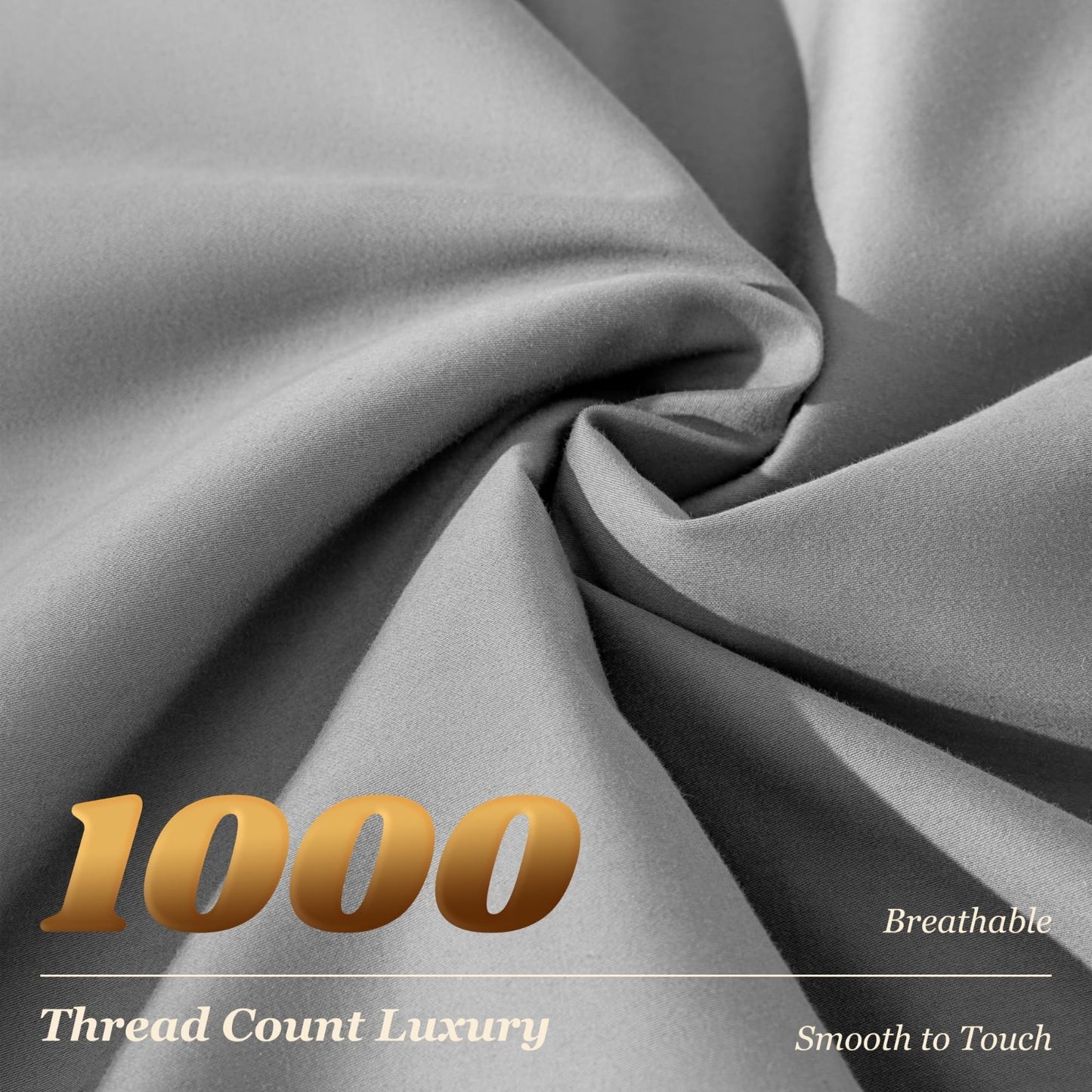 1000 Thread Count Egyptian Cotton King Size Sheet Set   4 Piece, Deep Pocket, So3