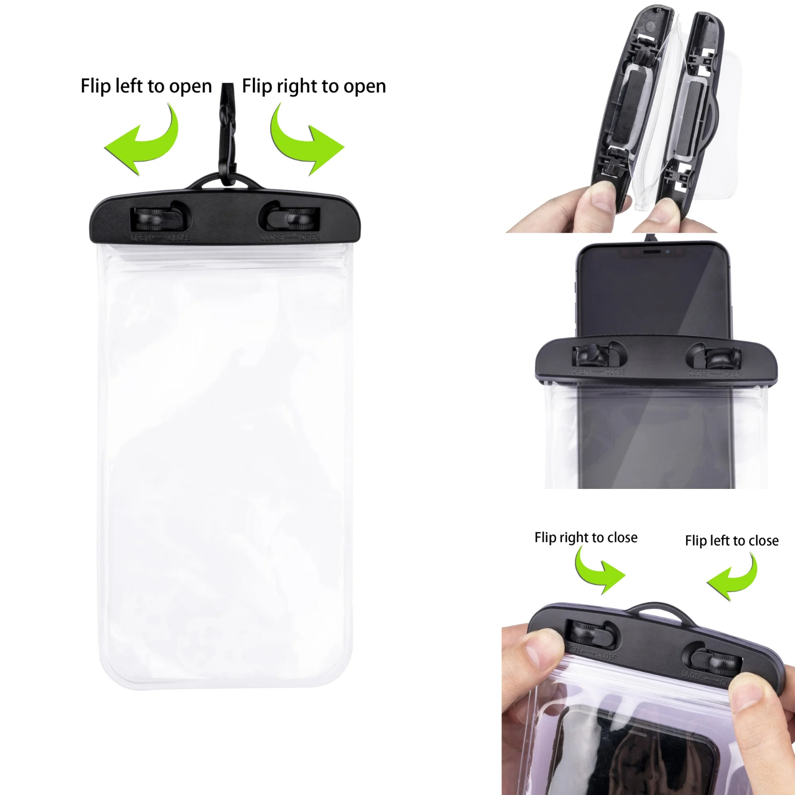 Onn. Universal Waterproof Phone Bag Pouch, Clear Water Resistent Case,1