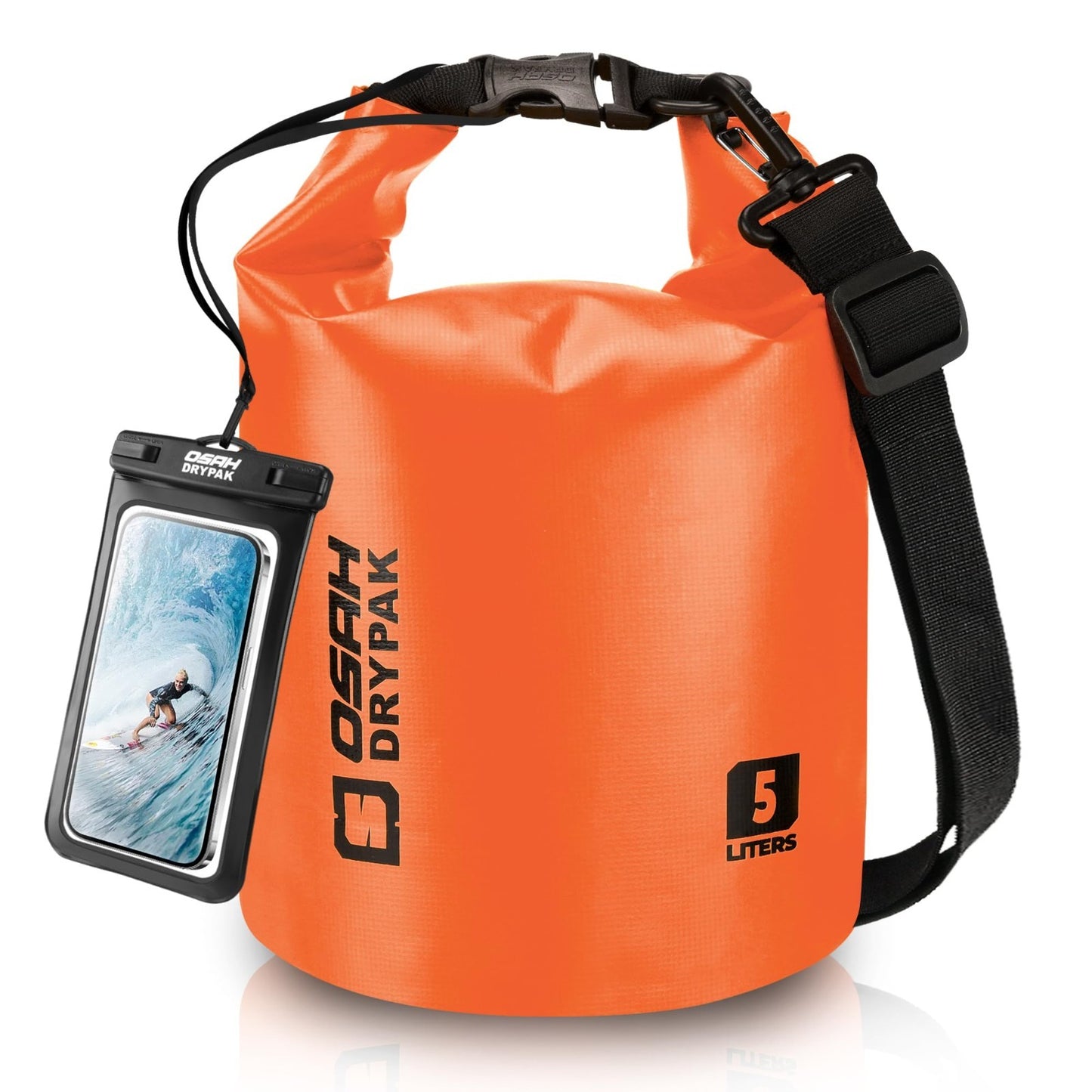 Waterproof Dry Bag 5L-40L Roll Top Lightweight Backpack with Phone Case for Trav1