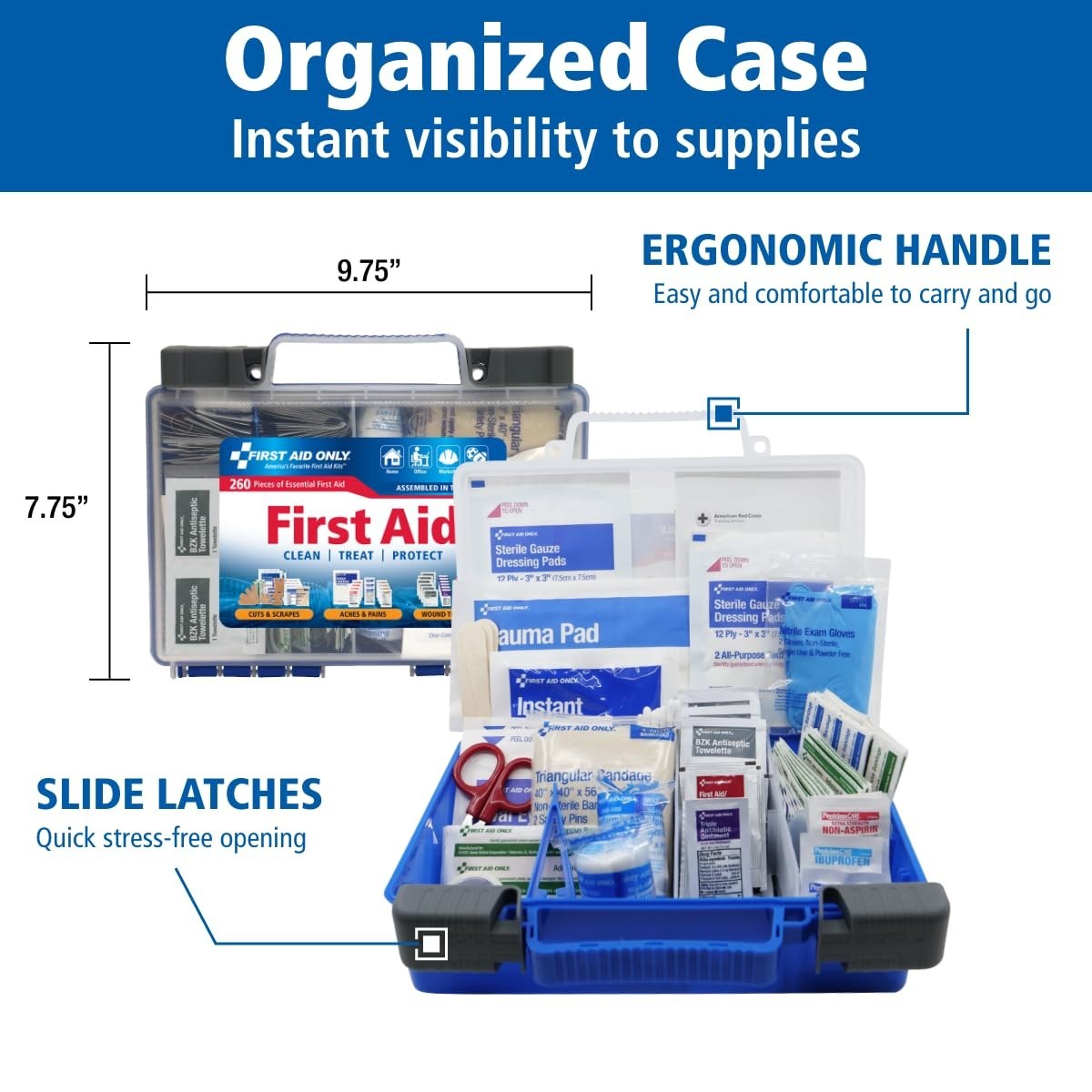 All Purpose 50 Person First Aid Kit   OSHA Compliant Emergency Supplies for Home4