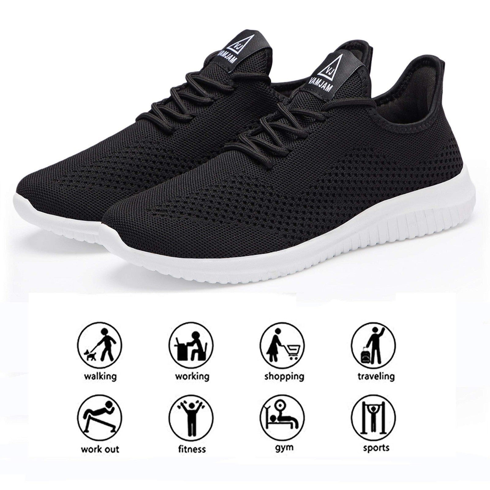 Ultra Lightweight Men's Running Shoes, Breathable Non-Slip Athletic Sneakers, Ca4