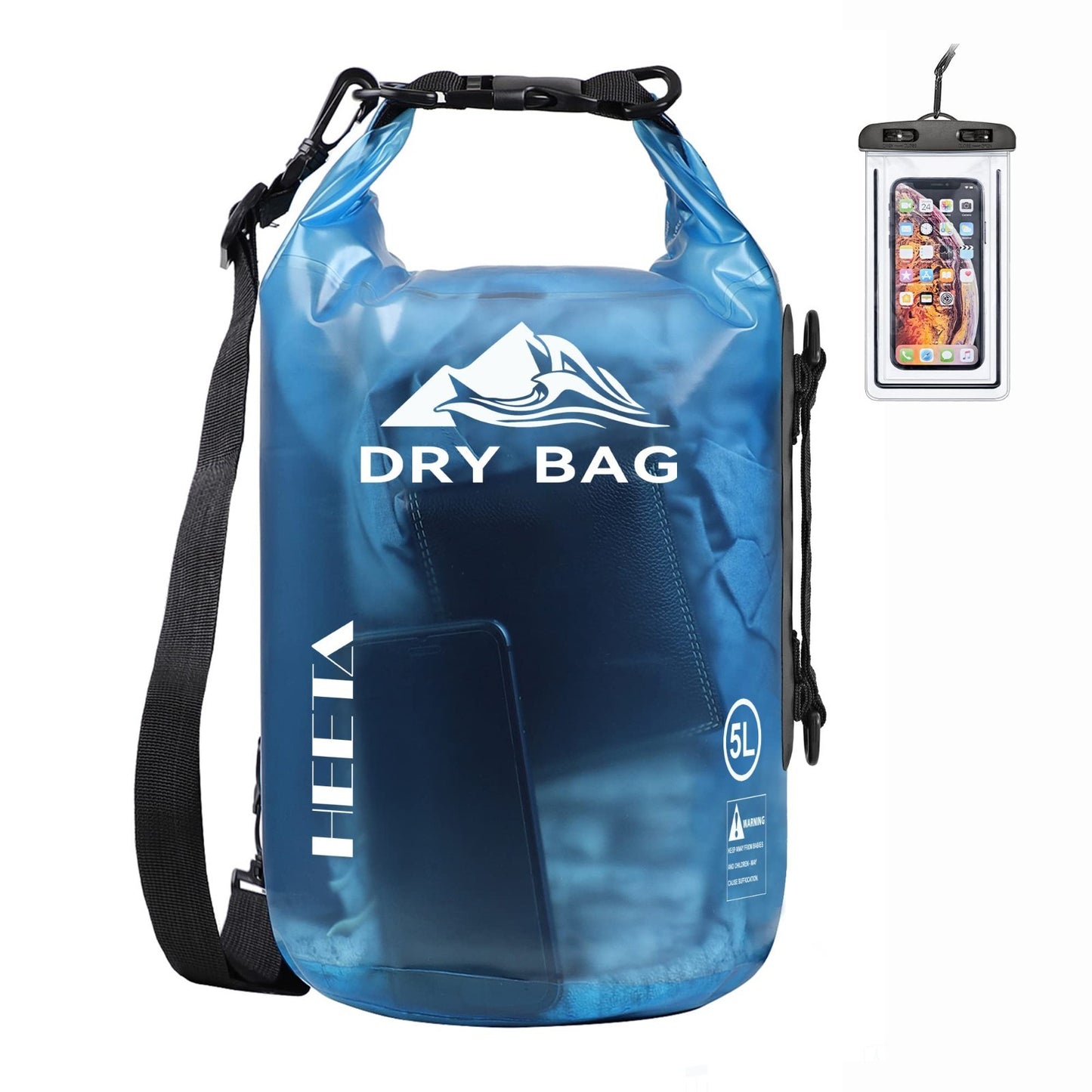 Waterproof Dry Bag Backpack for Travel, Kayaking, Boating, Camping - 5L/10L/20L/1