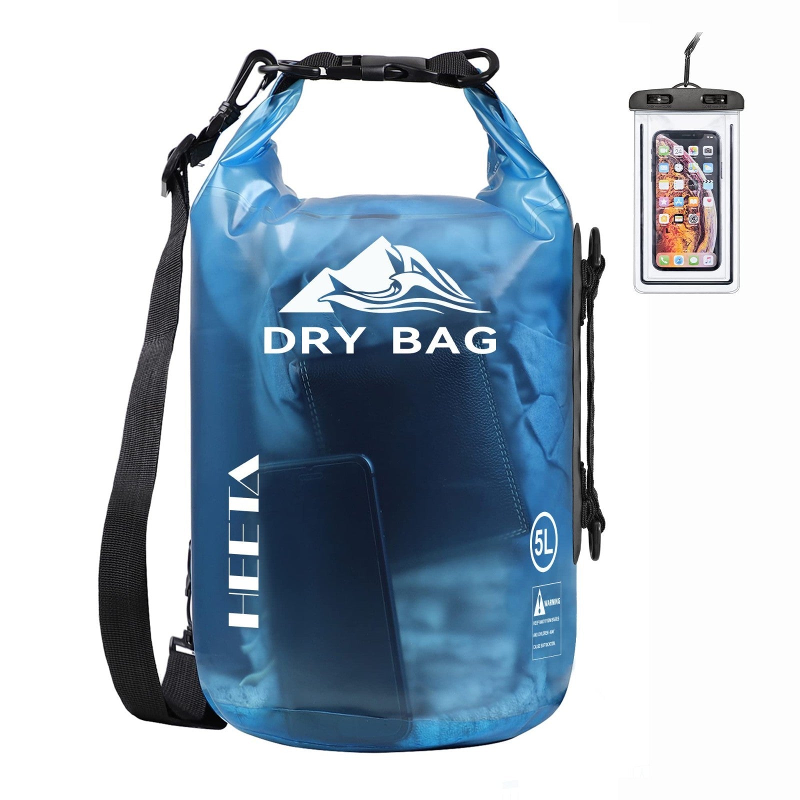 Waterproof Dry Bag Backpack for Travel, Kayaking, Boating, Camping - 5L/10L/20L/1